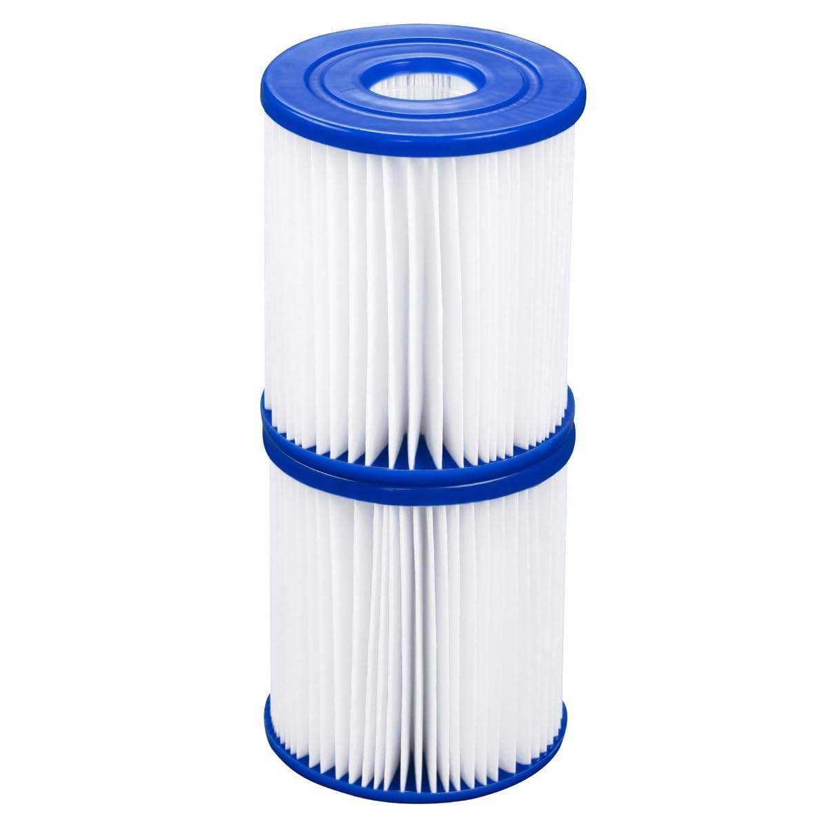 Bestway Filterkartusche Gr. I Doppelpack, 8,0 x 9,0 cm, blau-weiß