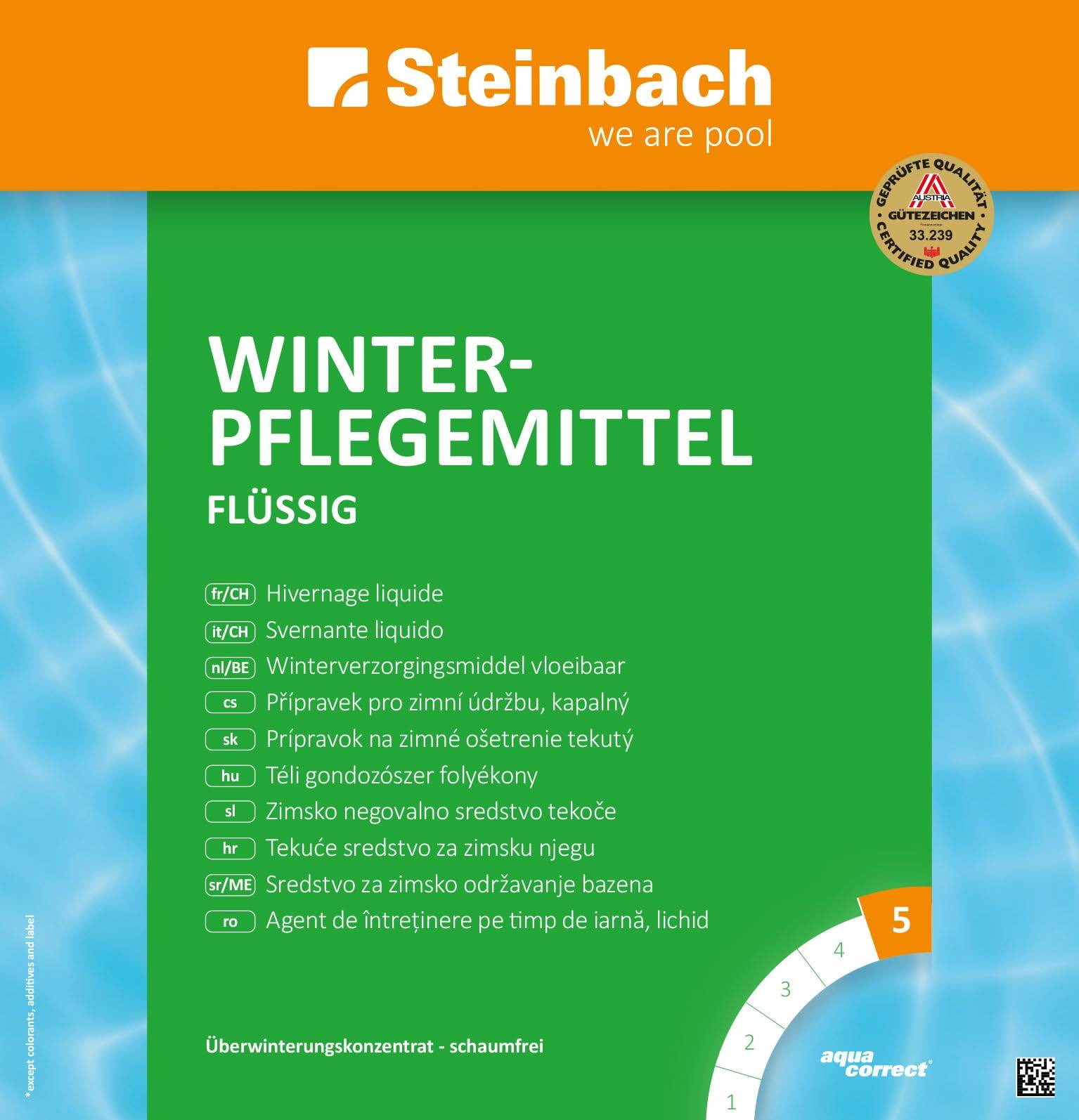 Steinbach Poolpflege Winterpflegemittel flüssig, 2X 5 l, Algizide, 0753705TDC2