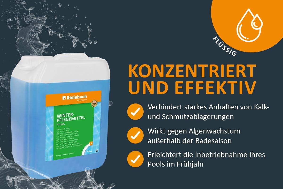Steinbach Poolpflege Winterpflegemittel flüssig, 2X 5 l, Algizide, 0753705TDC2
