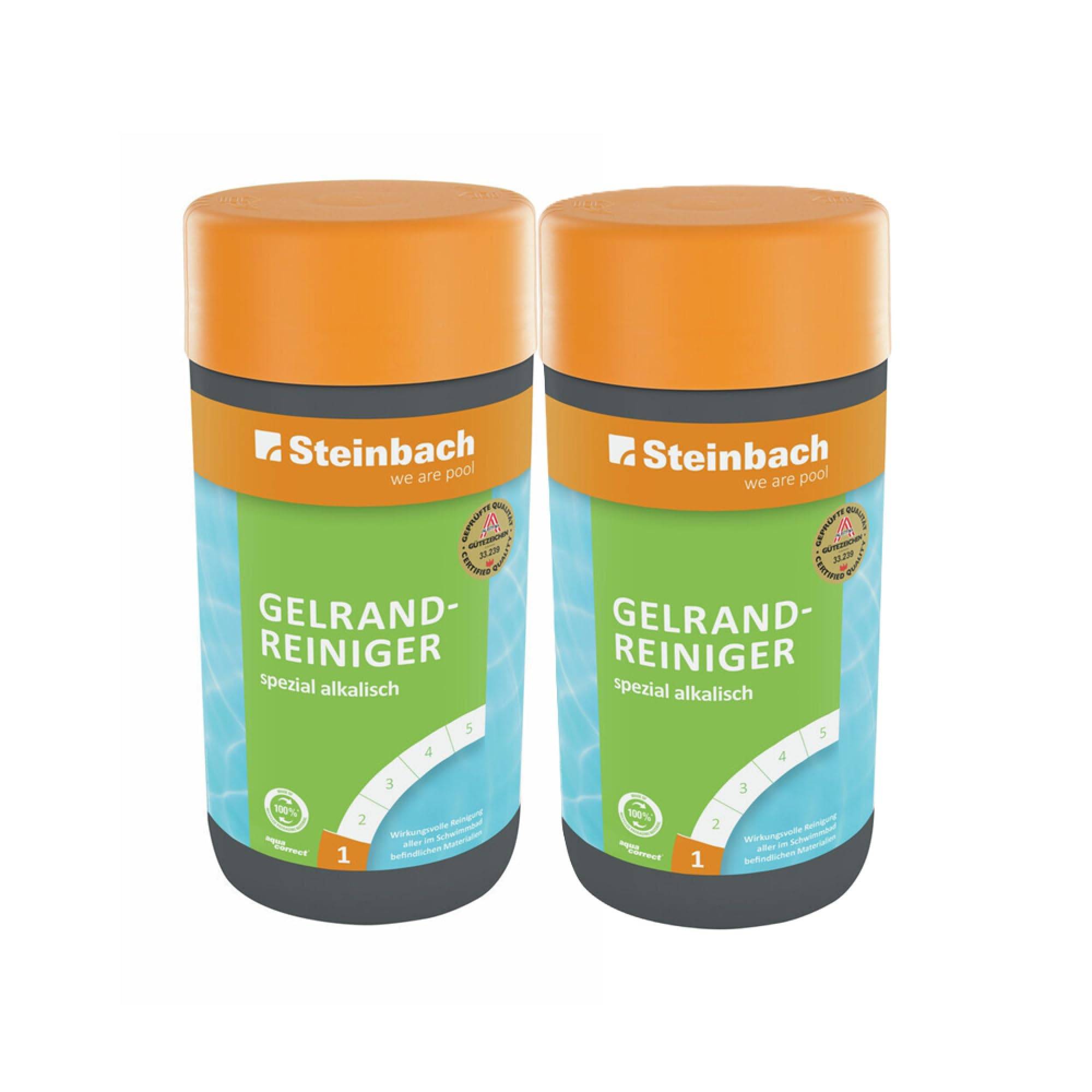 STEINBACH Gelrandreiniger Spezial alkalisch 2 l | gegen Schmutz-, Fett- & Rußränder | dickflüssig & haftstark | für Folie, Fliesen & Kunststoff |