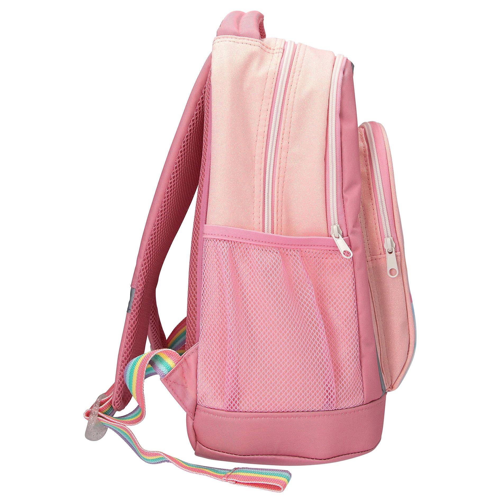 Depesche 14038 Ylvi Sugar Pop - Schulrucksack in Rosa, mit Einhorn Motiv und glitzernden Details, Schultasche mit verstellbaren Trägern
