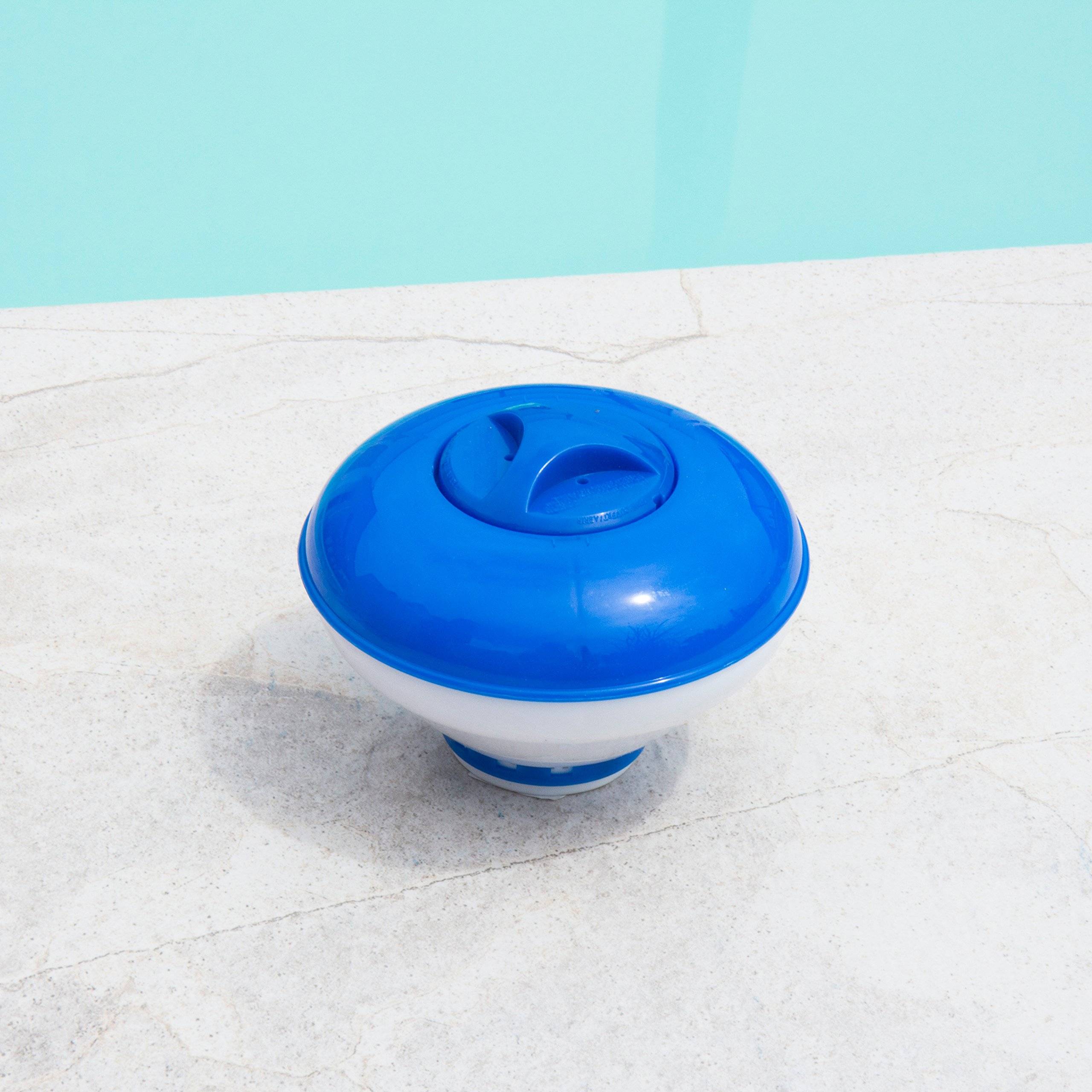 Steinbach | Chlordosierschwimmer Mini | kompakte Größe | blau | ideal zur Poolpflege | einfache Handhabung