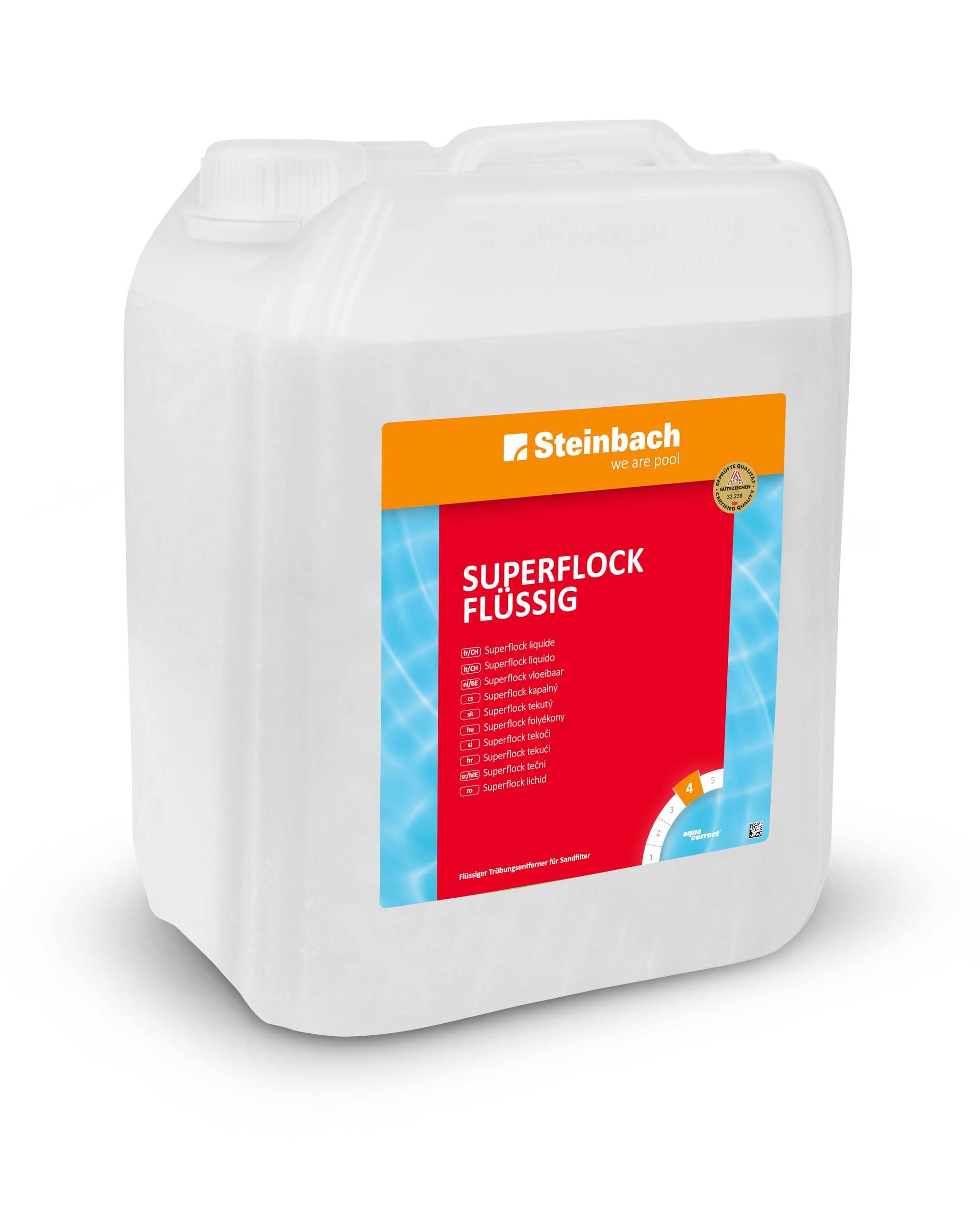 Steinbach Wasserpflege Superflock flüssig - 0754305TV00 - 5 l - Flüssiger Trübungsentferner für Sandfilter
