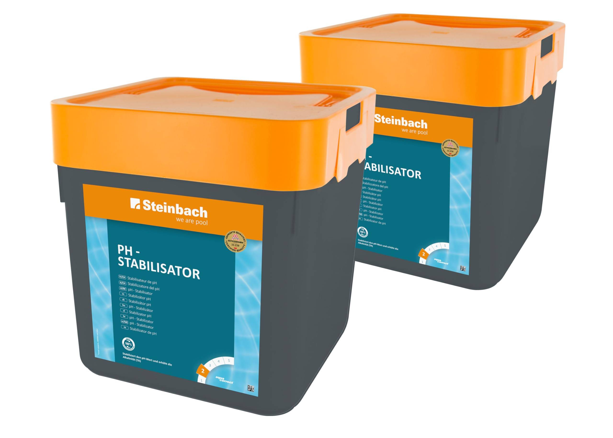 Steinbach Wasserpflege pH-Stabilisator - 0753405TV02 - 2X 5 kg - Stabilisiert den pH-Wert und erhöht die Alkalinität (TA-Wert)