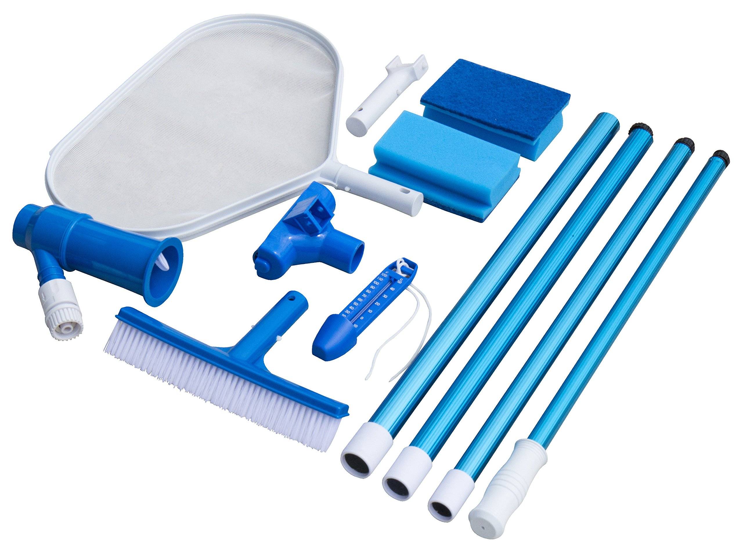 Steinbach Reinigungsset Grundausstattung, Bodensauger, Teleskopstange, Thermometer, Bürste, Handschrubber, Kescher, 061175
