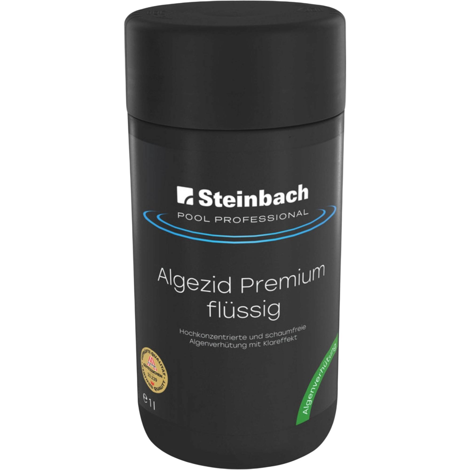 Steinbach Algezid Premium Poolchemie, 1 L, weiß, 9.6 x 9.6 x 20.05 cm