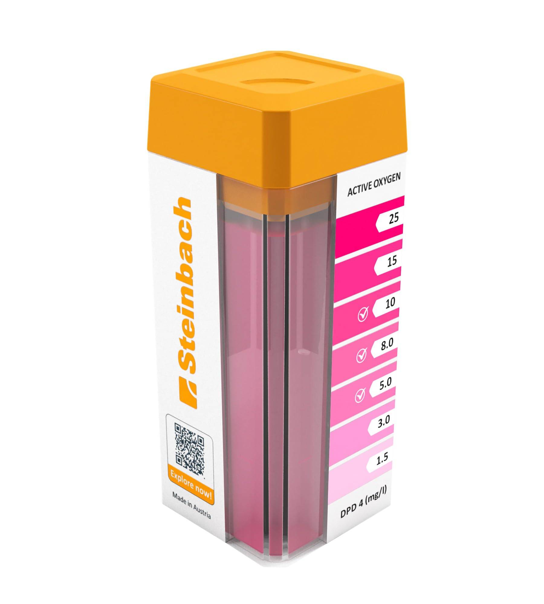 STEINBACH Testkit für pH-Wert und Sauerstoff (O₂) - 079201 - inklusive 2X 20 Tabletten, einfache Anwendung, für Pools und Whirlpools geeignet