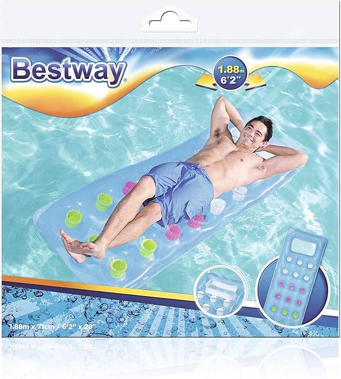 BESTWAY Badematr.Fashion Lounge (Blau, 188 x 71 cm)