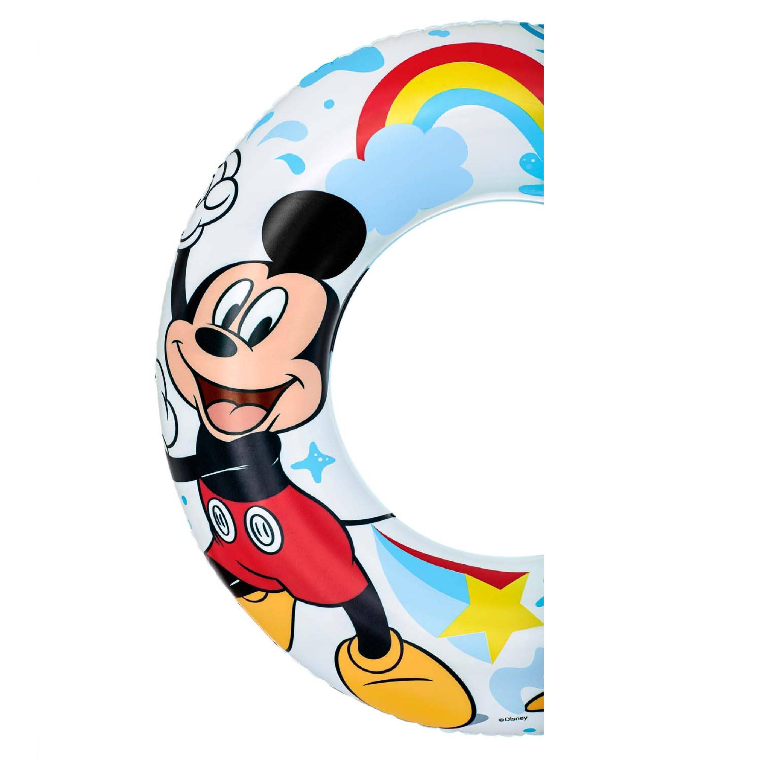 Bestway | Disney Junior - Schwimm- & Spielset | Schwimmring Ø 56 cm & Wasserball Ø 34 cm | aufblasbar | Mickey & Friends Design | perfekt für Pool