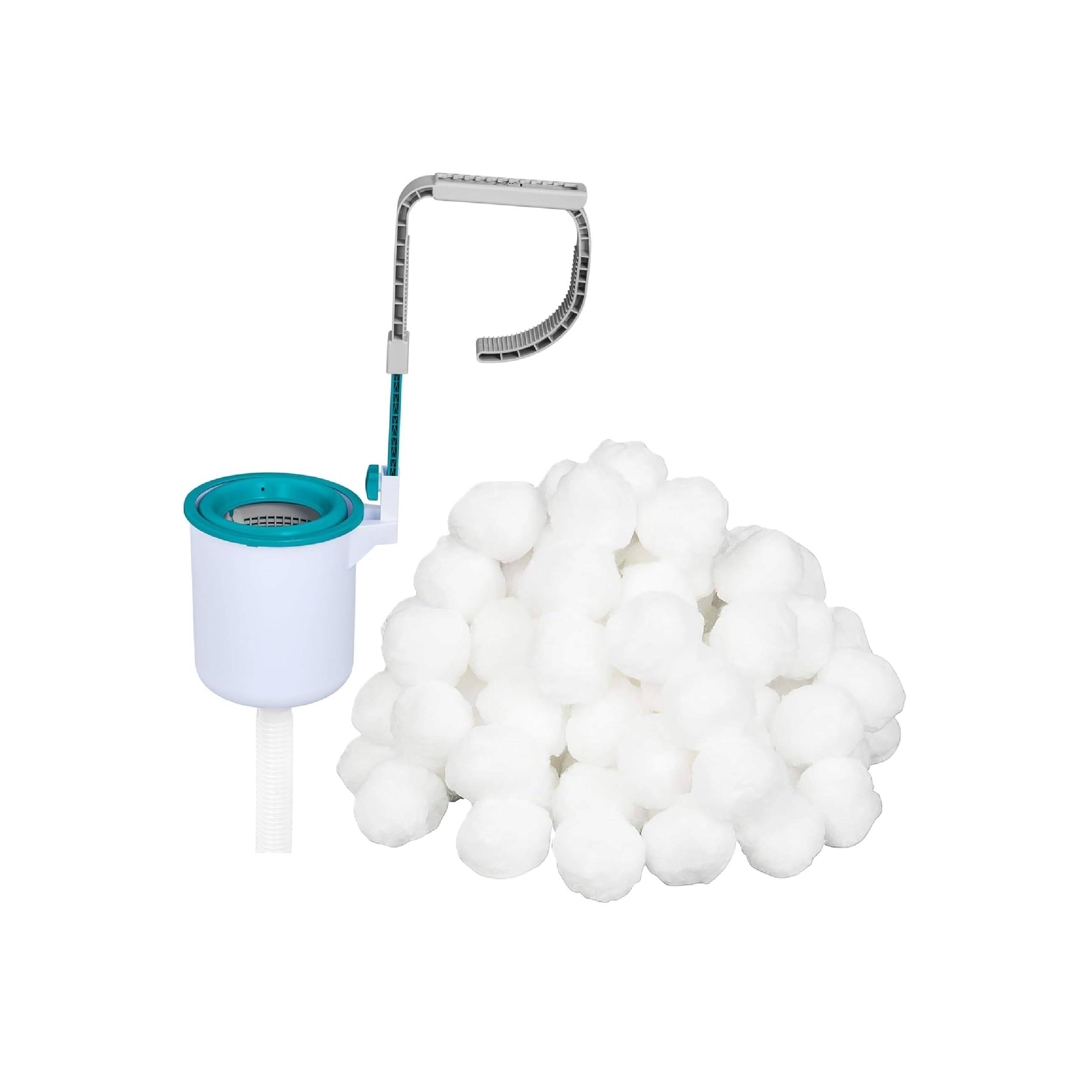 Bestway | Oberflächenskimmer Starter-Set mit Filterbälle (500 g) | Skimmer für Filtersysteme | Geeignet für Filteranlagen ab 2.006 l/h | zur autom