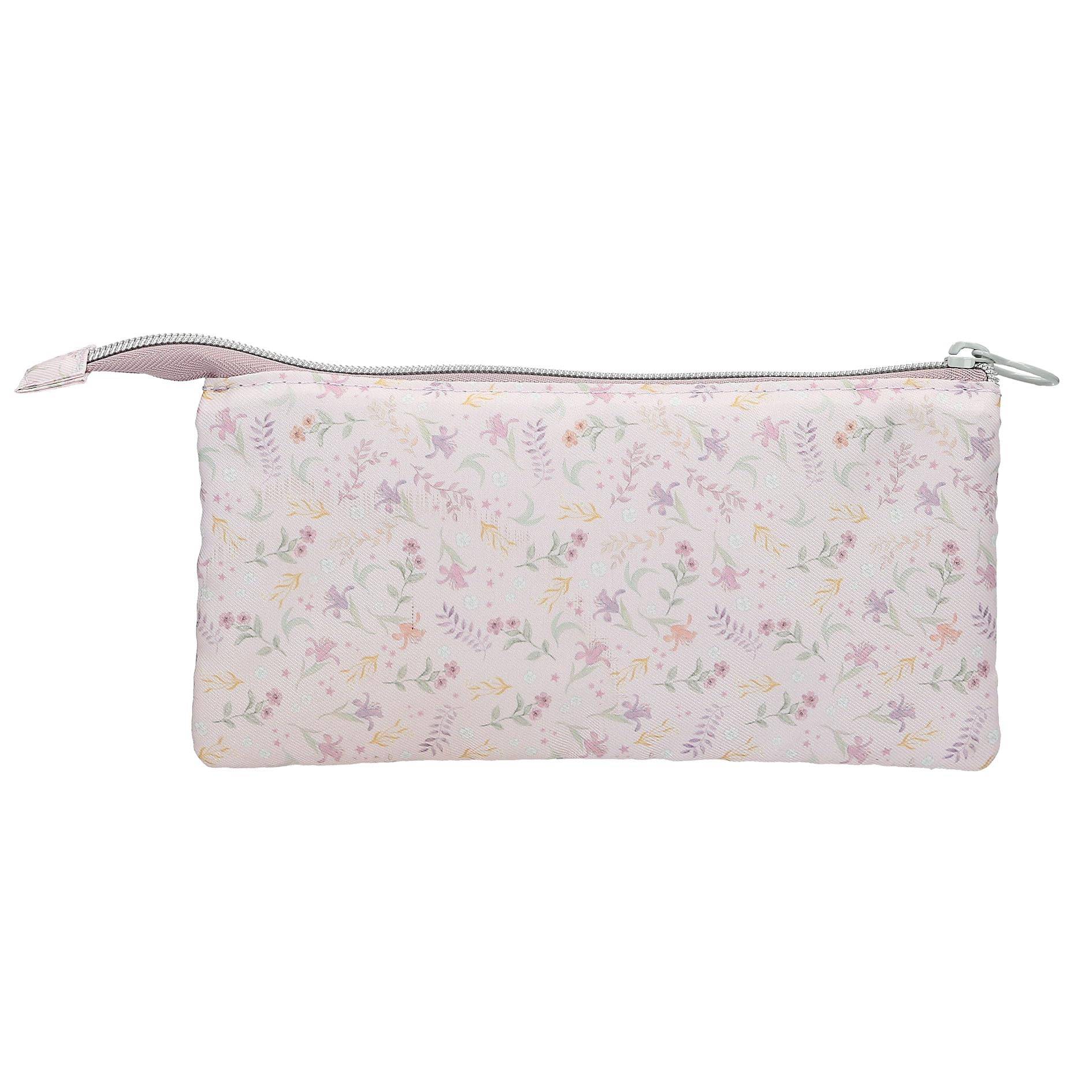 Depesche 13960 TOPModel Blooming Kitty - Fächerschlamper in Lila, mit Model Motiv, Blumen Muster und Katze, Mäppchen mit 3 Fächern und Reißverschl