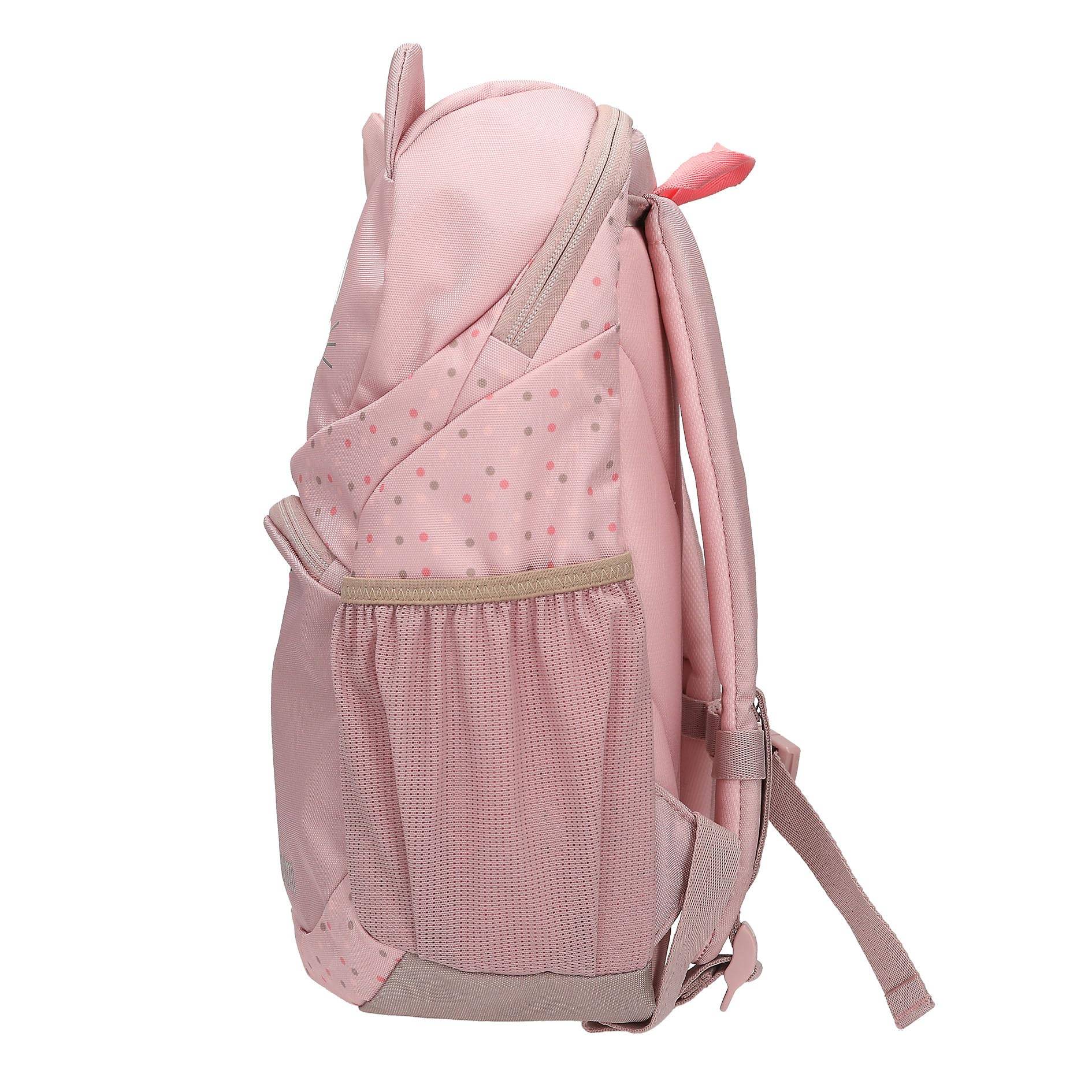 Depesche 13992 Princess Mimi - Ergonomischer Rucksack in Rosa, mit Katzen-Gesicht, applizierten Katzenohren und Pünktchen-Muster, Tasche mit