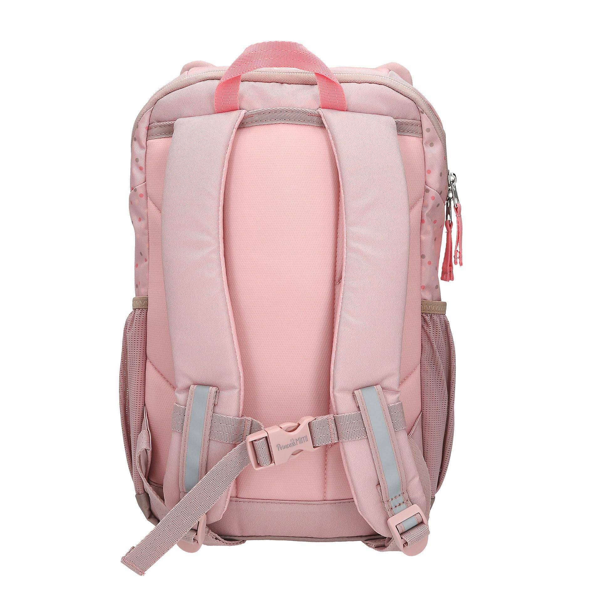 Depesche 13992 Princess Mimi - Ergonomischer Rucksack in Rosa, mit Katzen-Gesicht, applizierten Katzenohren und Pünktchen-Muster, Tasche mit