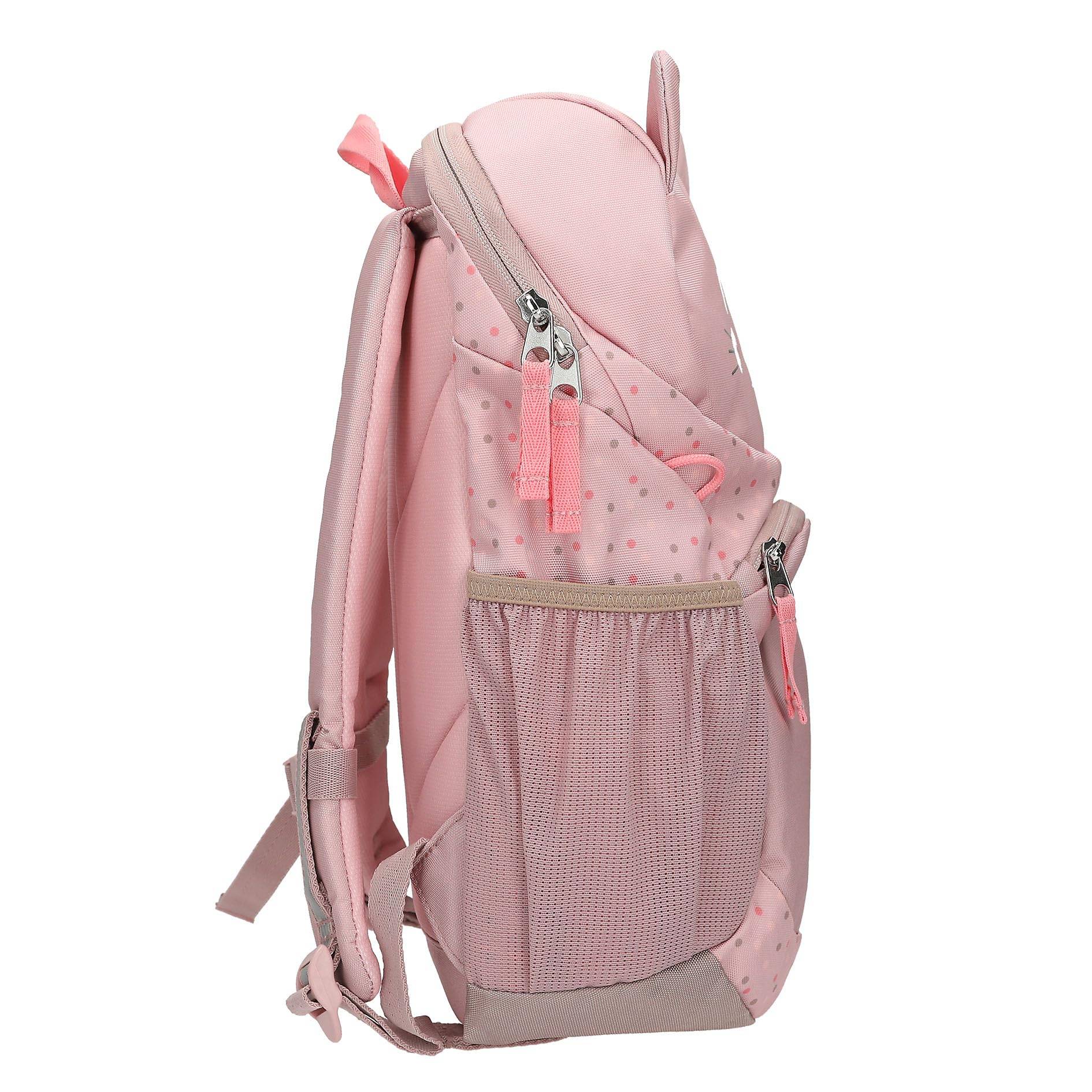 Depesche 13992 Princess Mimi - Ergonomischer Rucksack in Rosa, mit Katzen-Gesicht, applizierten Katzenohren und Pünktchen-Muster, Tasche mit