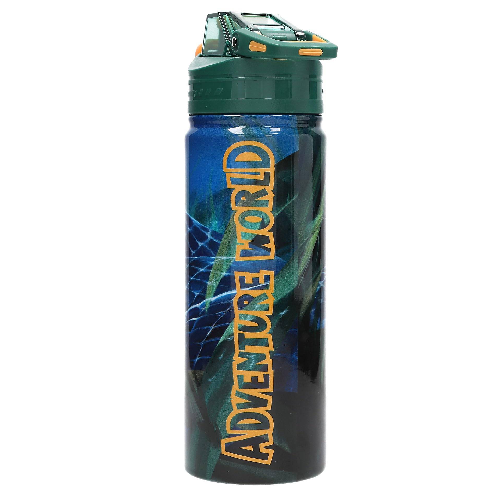 Depesche 13990 Adventure World - Edelstahl Trinkflasche in Blau-Grün, mit Schlangen Motiv, Trinkverschluss und Griff, Fassungsvermögen ca. 600 ml