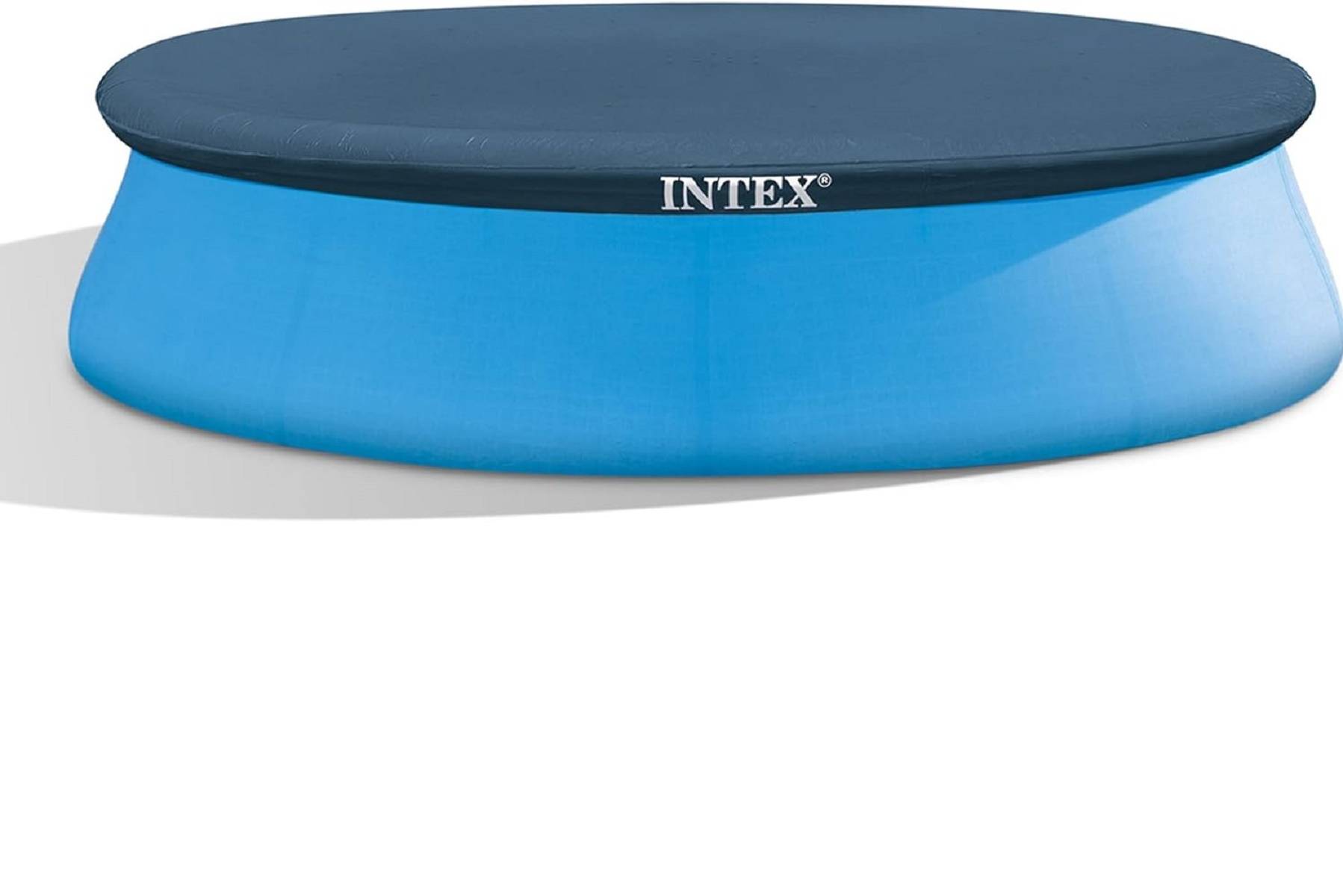 Intex 10 foot (3.05 m) Easy Set Swimming Pool Cover #28021. Round cover measures 2.8 m, (9.4 ft) suitable for Intex pools with base diameter of