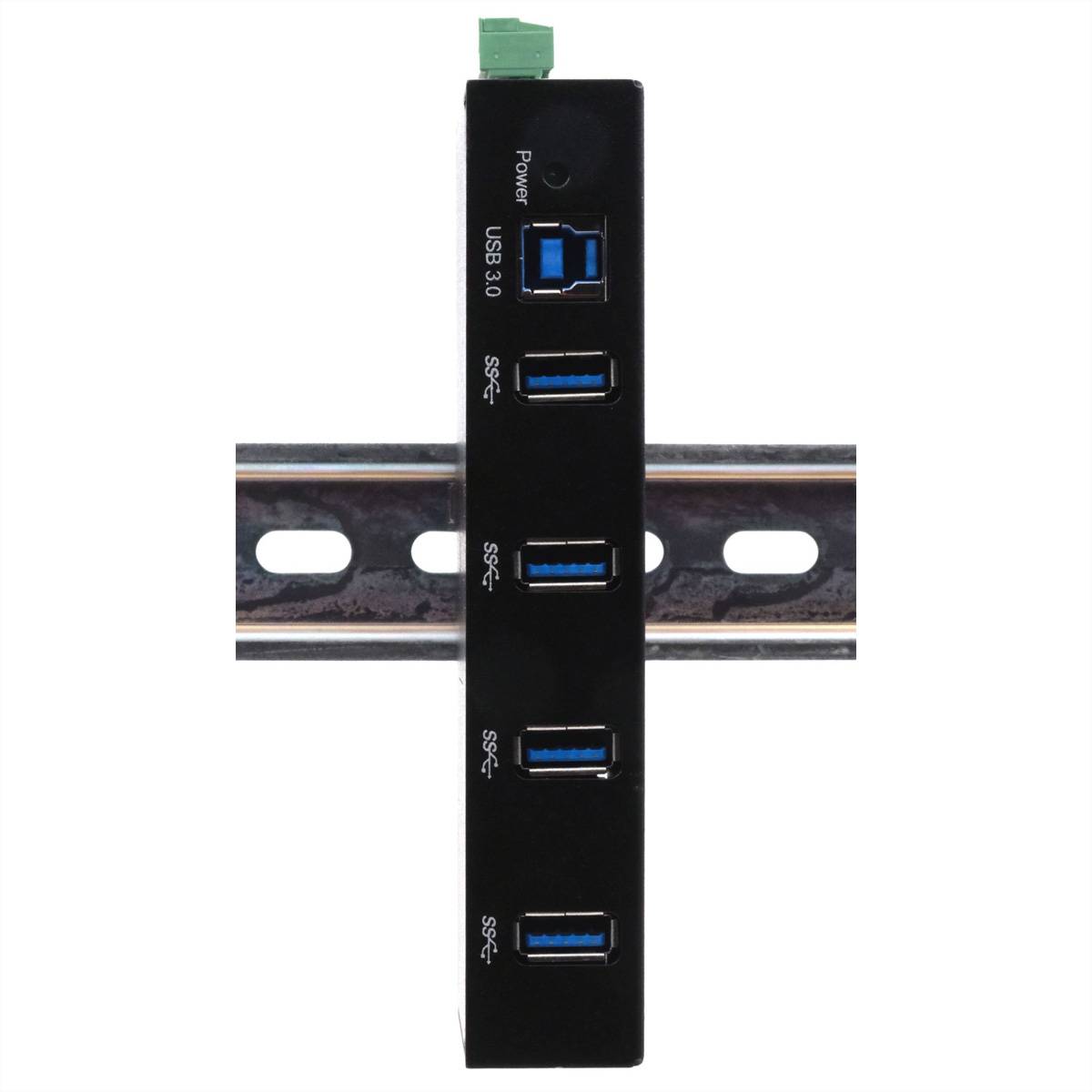EXSYS EX-11234HMS-2 4 Port USB 3.2 Gen 1 HUB, Din-Rail Kit und Wand VIA VL817_Q7S Chipsatz