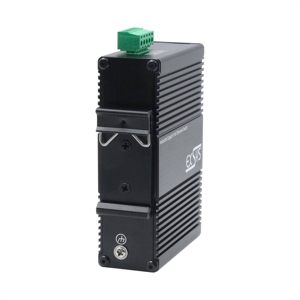 EXSYS EX-62030MPOE Mini 5-Port Industrial Gigabit PoE+ Switch, Web-Managed