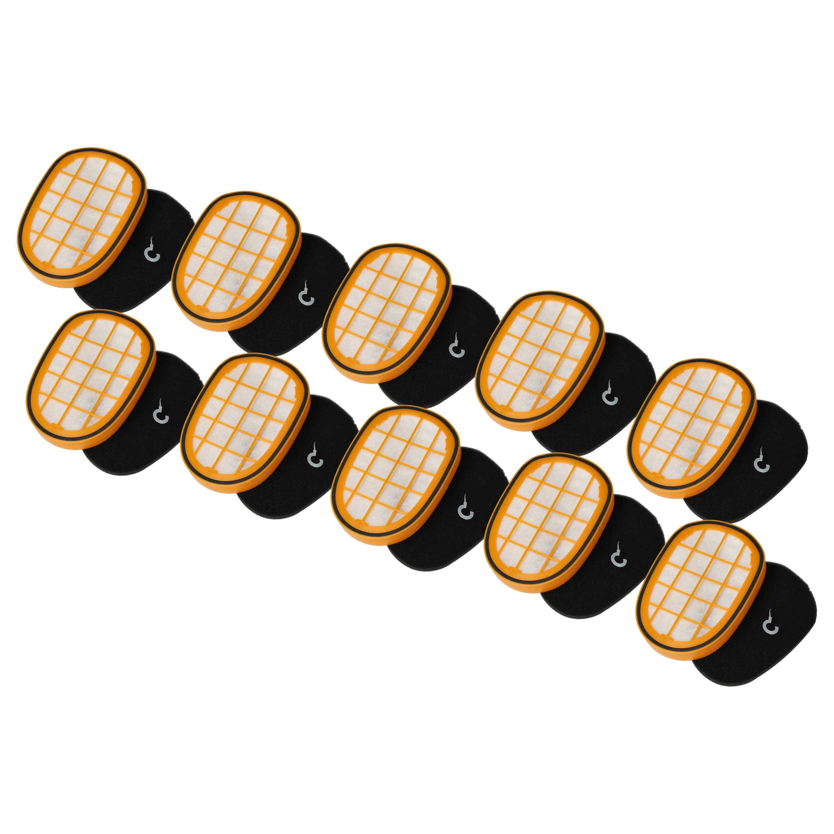 vhbw 10x Vormotor-Filter, 10x Motorschutz-Filter kompatibel mit Philips SpeedPro Max Aqua XC8149, XC8147/01 Staubsauger