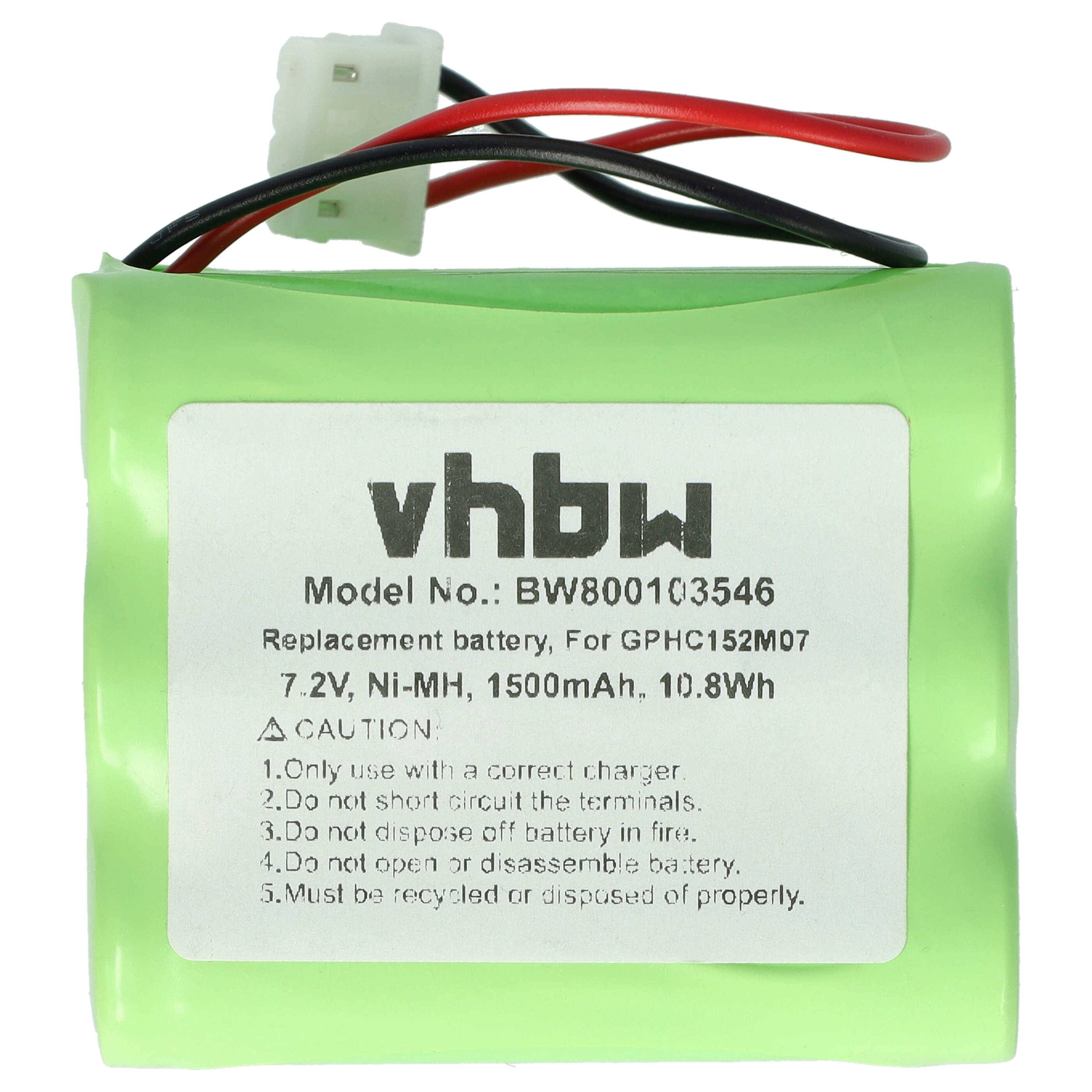 vhbw Akku Ersatz für GPRHC152M073, 4408927 für Staubsauger (1500 mAh, 7,2 V, NiMH)