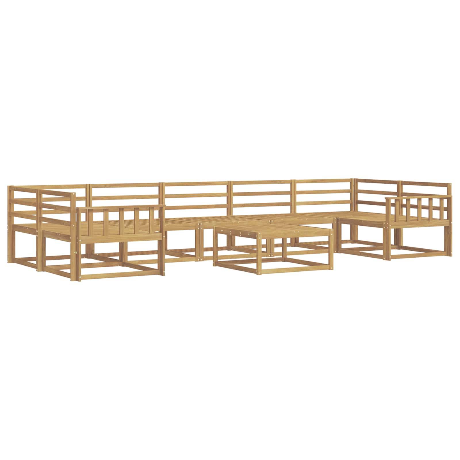 vidaXL Outdoor-Sofagarnitur 8 pcs Weiß