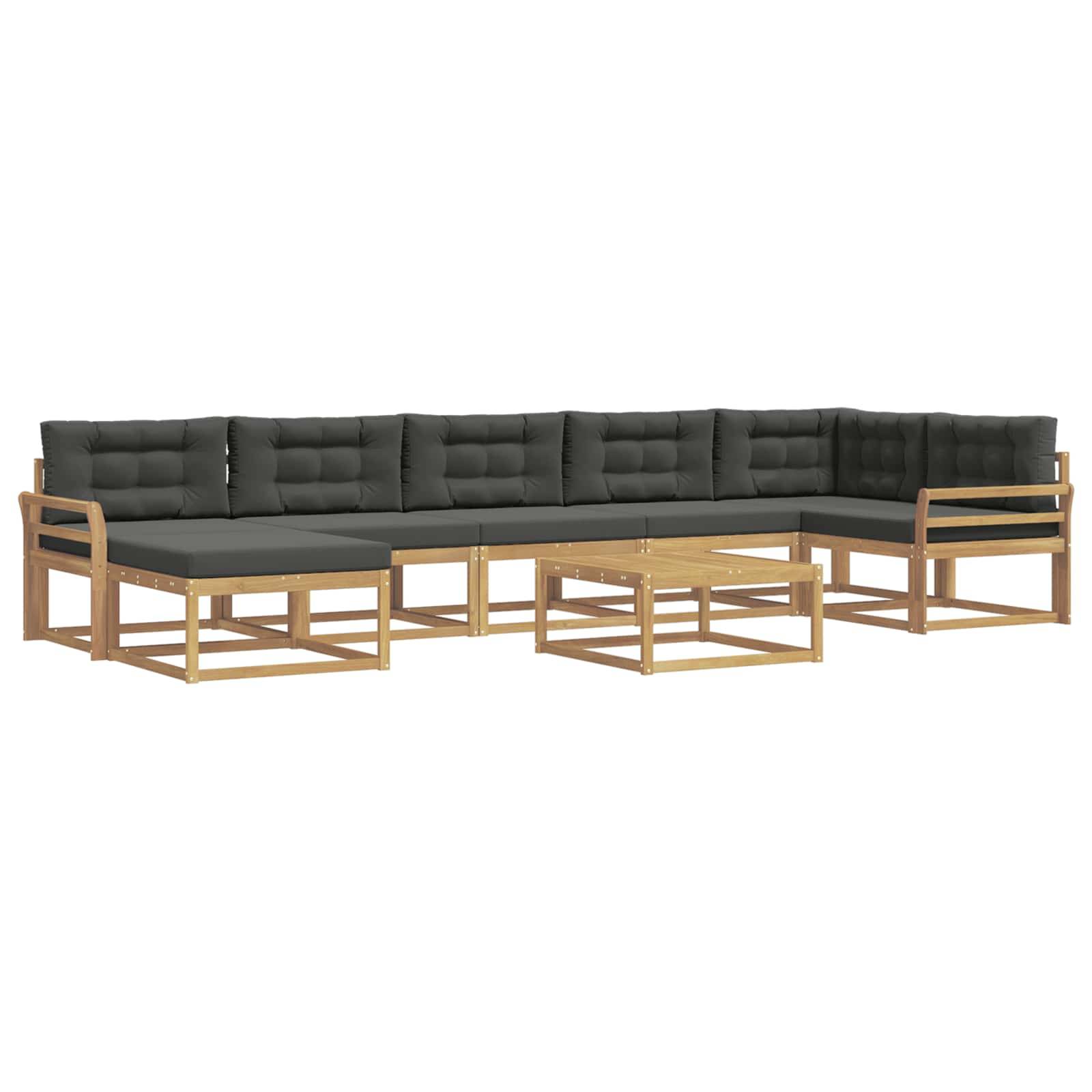 vidaXL Outdoor-Sofagarnitur 8 pcs Weiß und Anthrazit