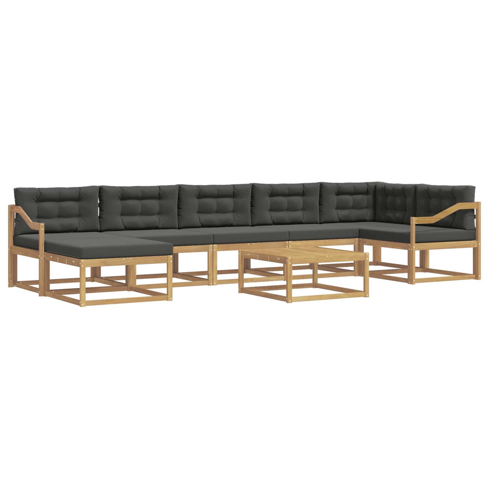 vidaXL Outdoor-Sofagarnitur 8 pcs Weiß und Anthrazit
