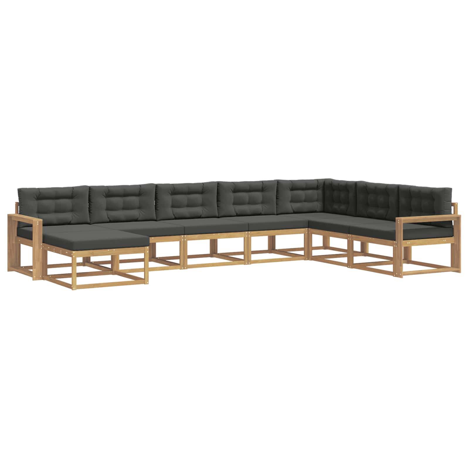 vidaXL Outdoor-Sofagarnitur 8 pcs Weiß und Anthrazit
