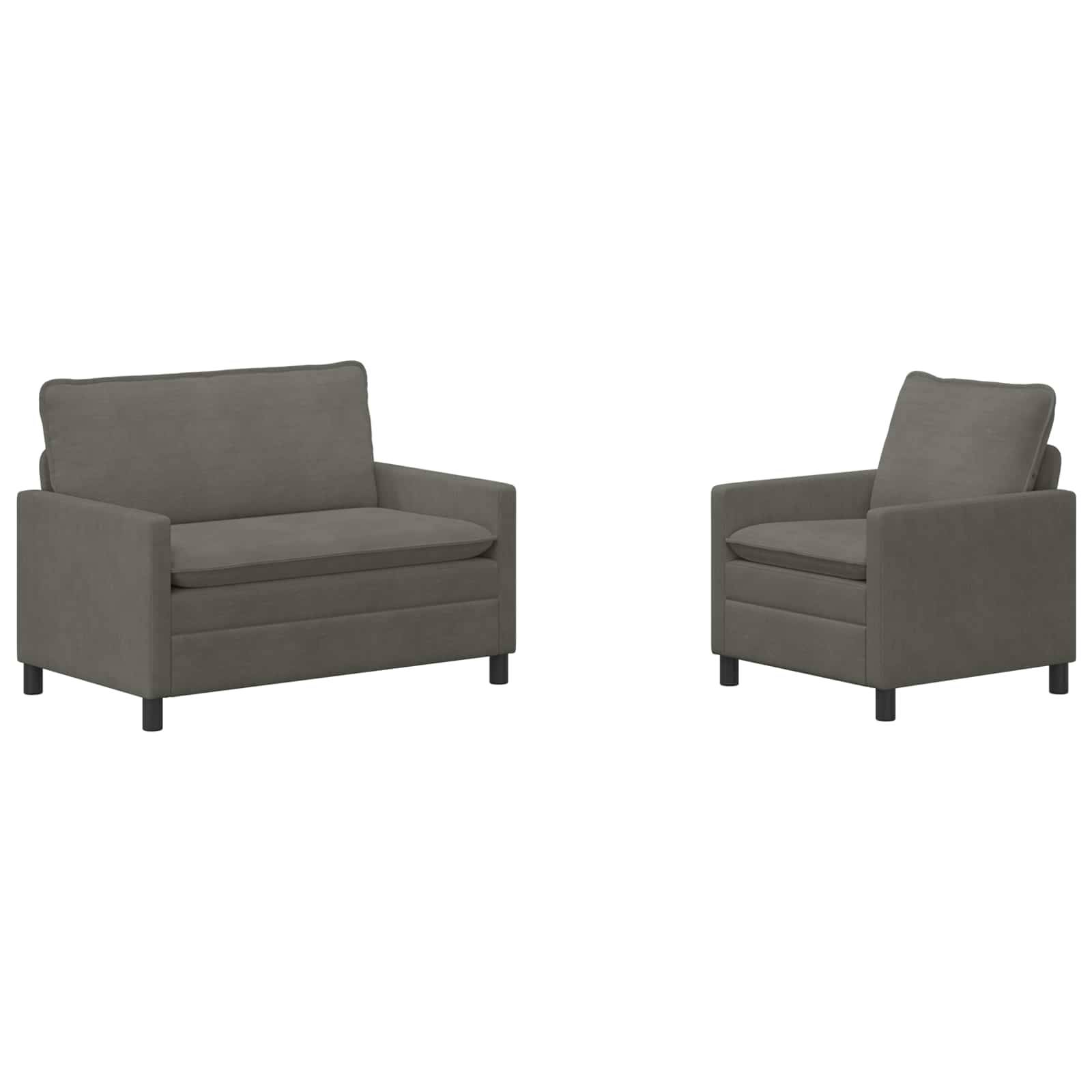 vidaXL Sofa Set 2 pcs Hellgrau Stoff