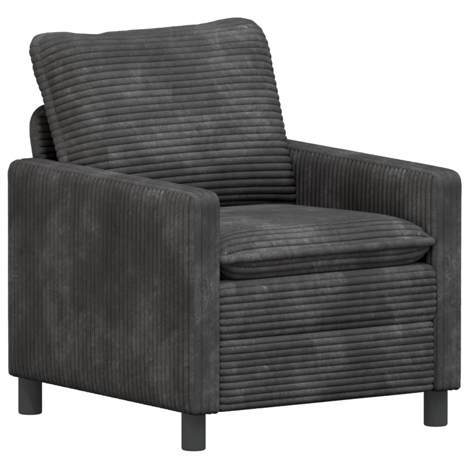 vidaXL Sofa Set 2 pcs Dunkelgrau Polyester