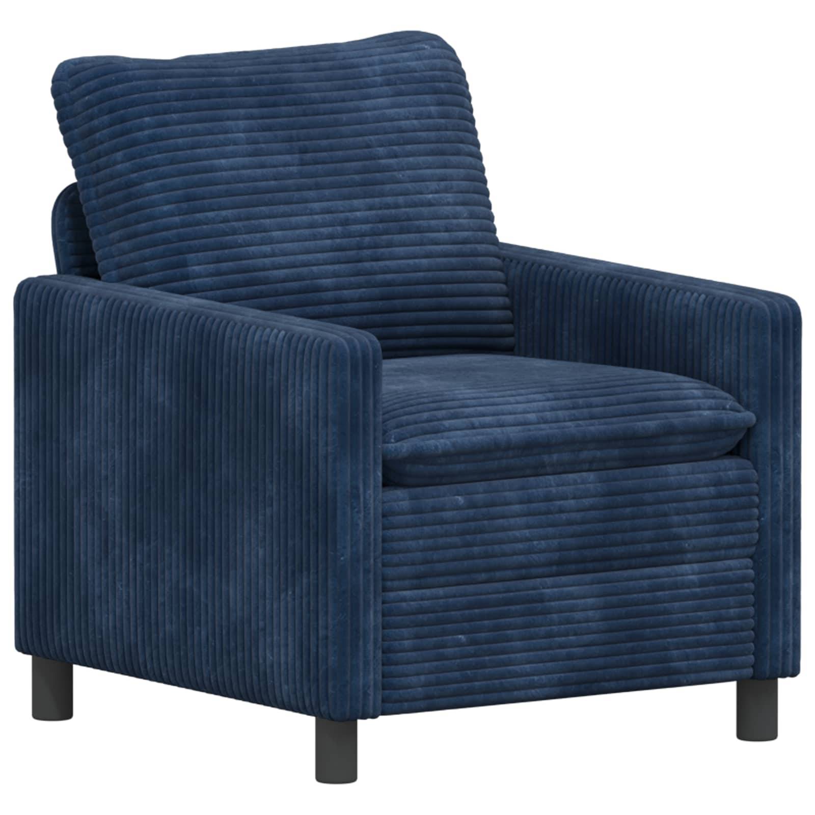 vidaXL Sofa Set 2 pcs Marineblau Polyester