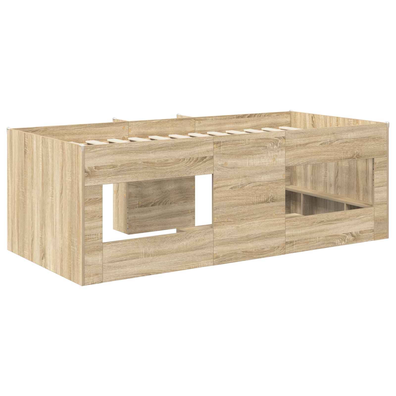 vidaXL Hochbett für Kinder 2 pcs Sonoma 203 x 101,1 x 68,5 cm