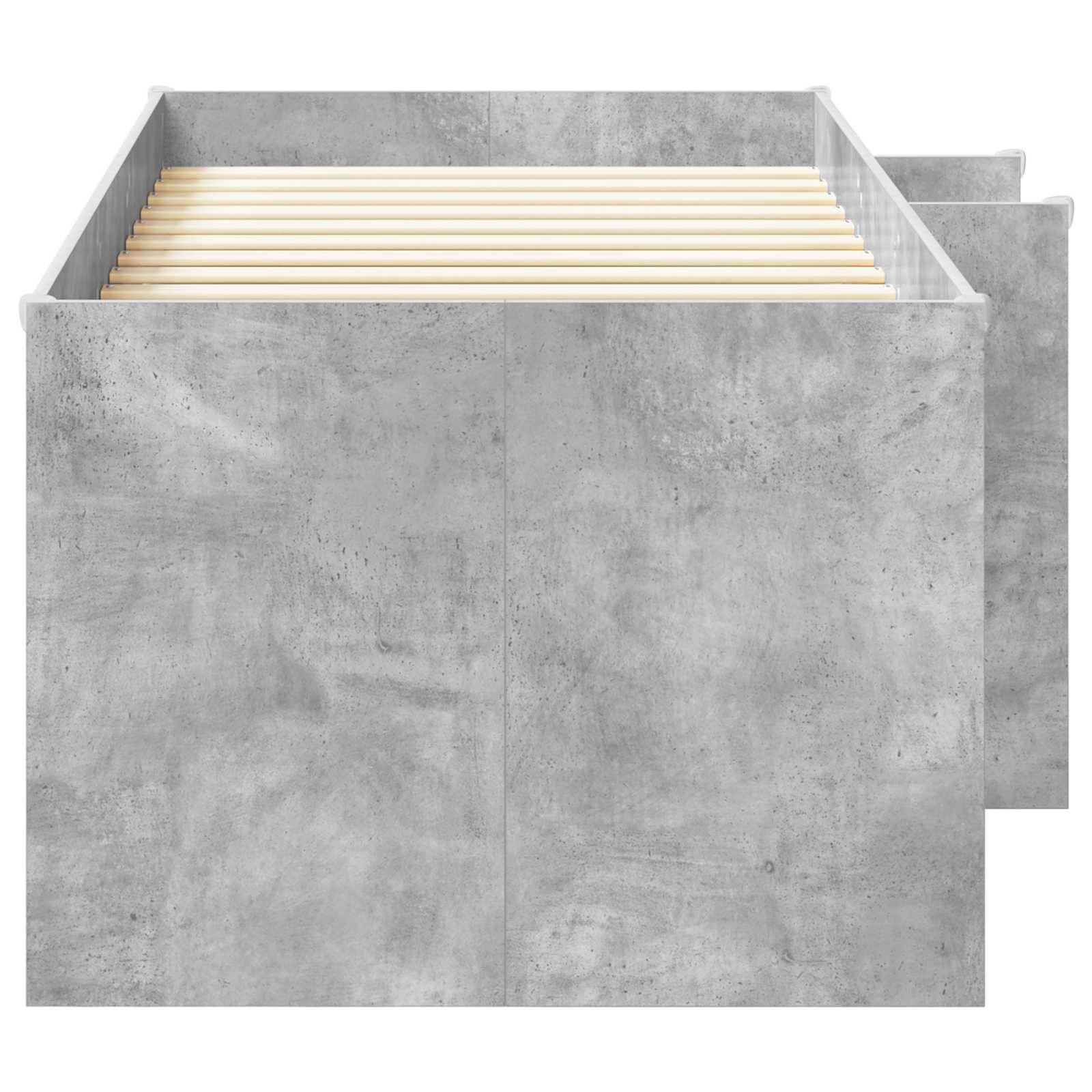 vidaXL Hochbett für Kinder 2 pcs Betongrau 90 x 200 cm Holzwerkstoff