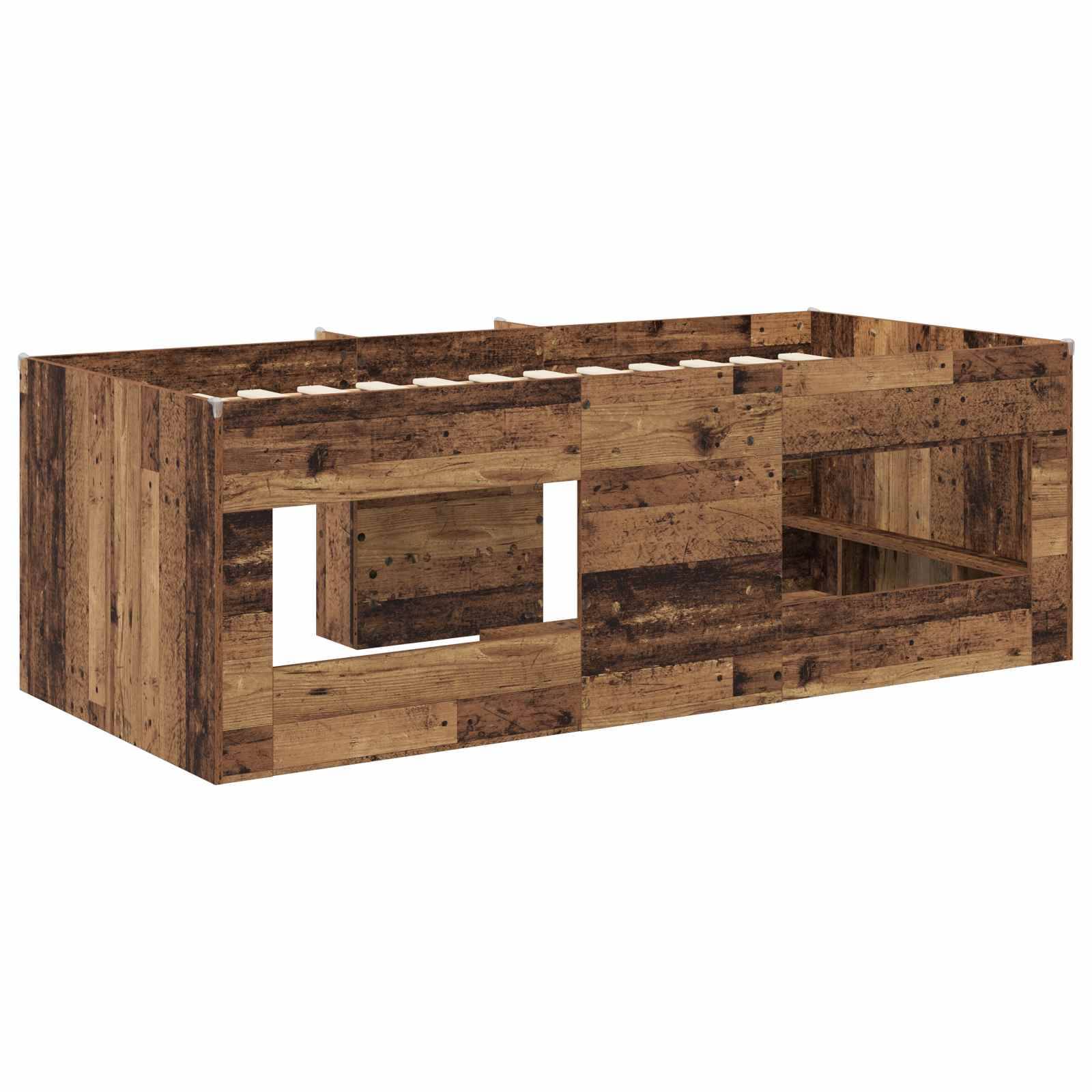 vidaXL Hochbett für Kinder 2 pcs Altholz 98,5 x 200 cm Holzwerkstoff