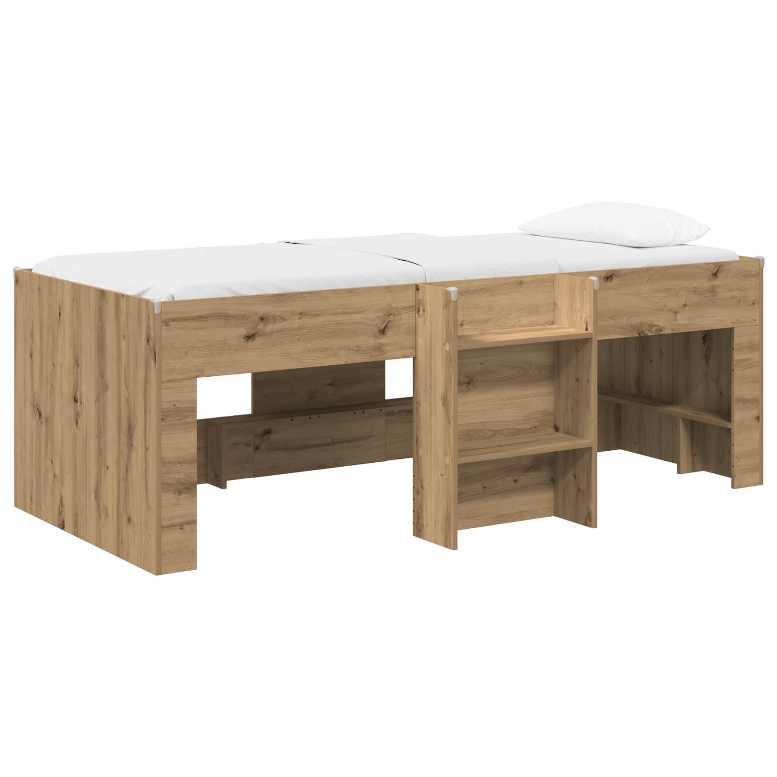 vidaXL Hochbett für Kinder 2 pcs Kunsthandwerk Eiche Holzwerkstoff