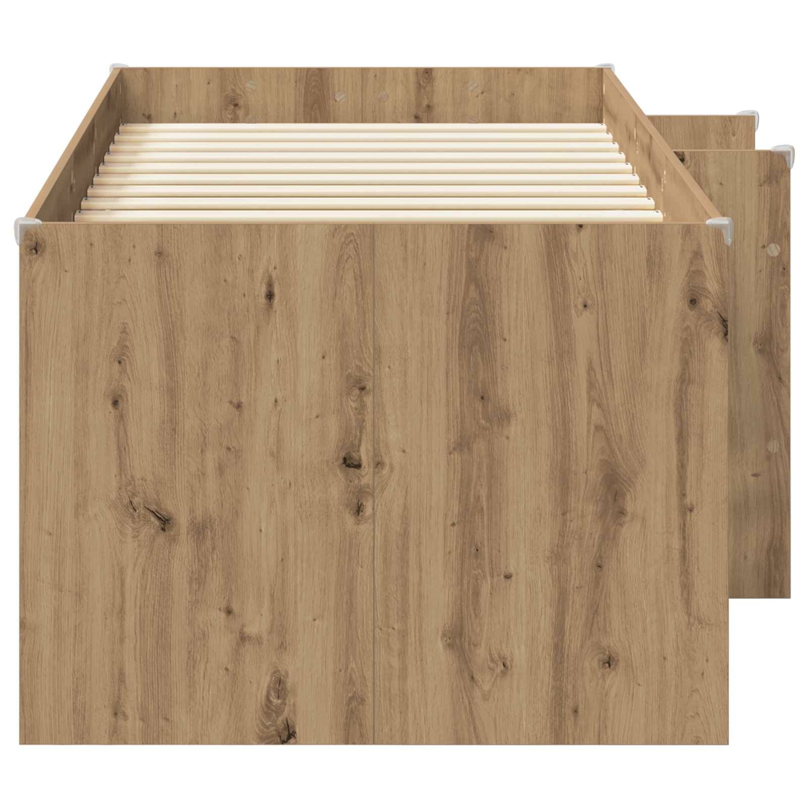 vidaXL Hochbett für Kinder 2 pcs Kunsthandwerk Eiche Holzwerkstoff