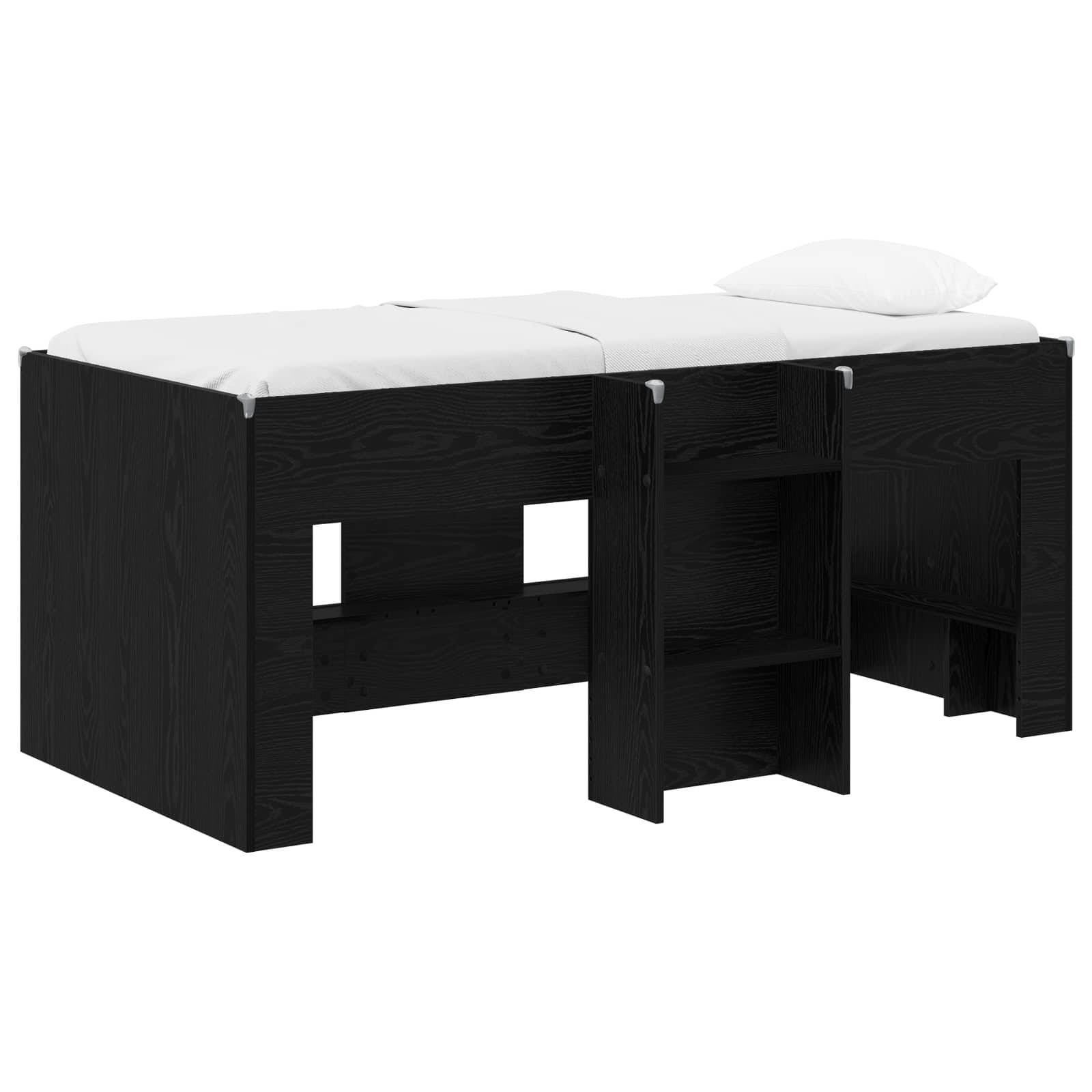 vidaXL Hochbett für Kinder 2 pcs Schwarze Eiche 163 x 101,1 x 68,5 cm