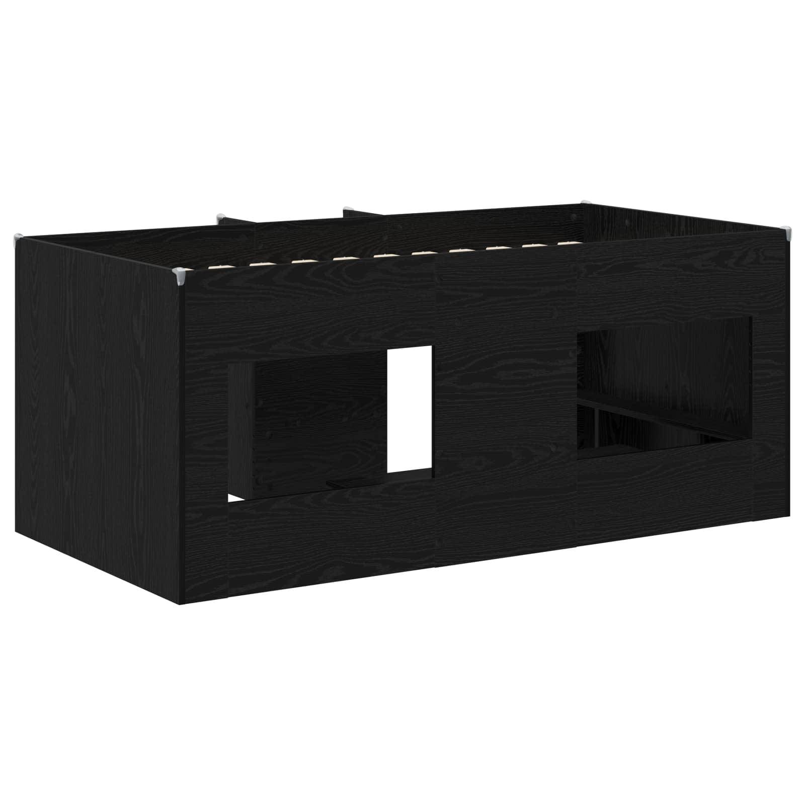 vidaXL Hochbett für Kinder 2 pcs Schwarze Eiche 163 x 101,1 x 68,5 cm