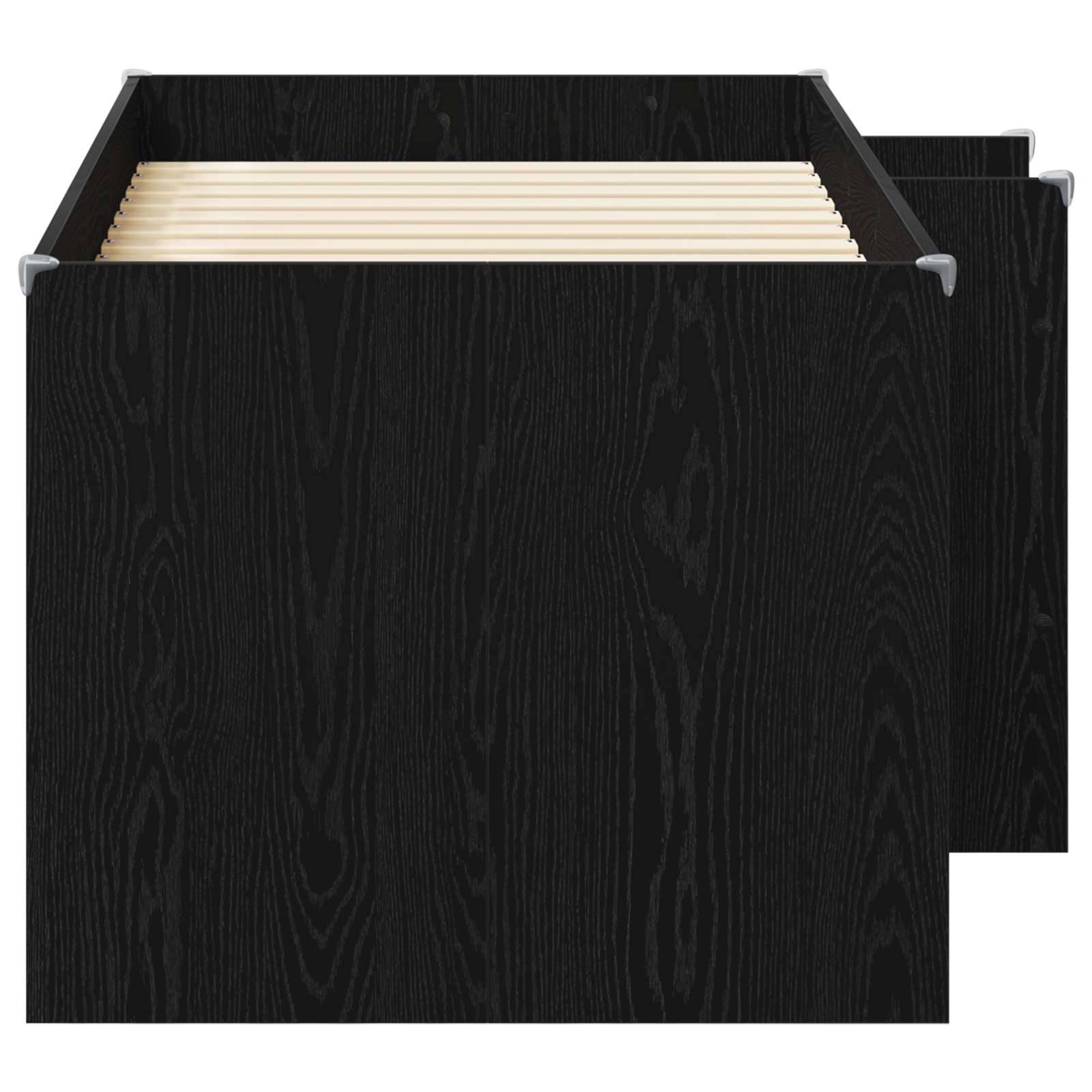 vidaXL Hochbett für Kinder 2 pcs Schwarze Eiche 163 x 101,1 x 68,5 cm