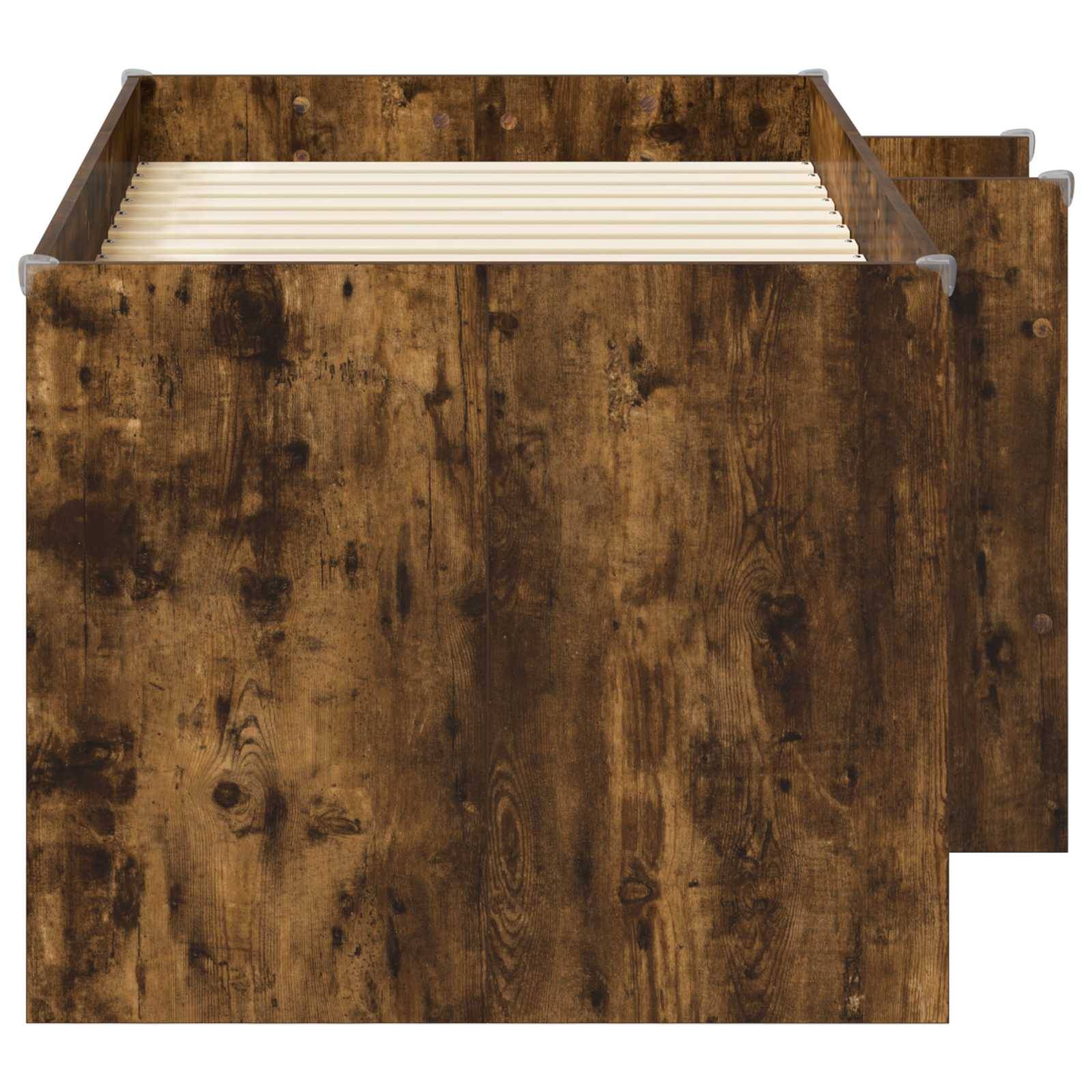 vidaXL Hochbett für Kinder 2 pcs Geräucherte Eiche Holzwerkstoff