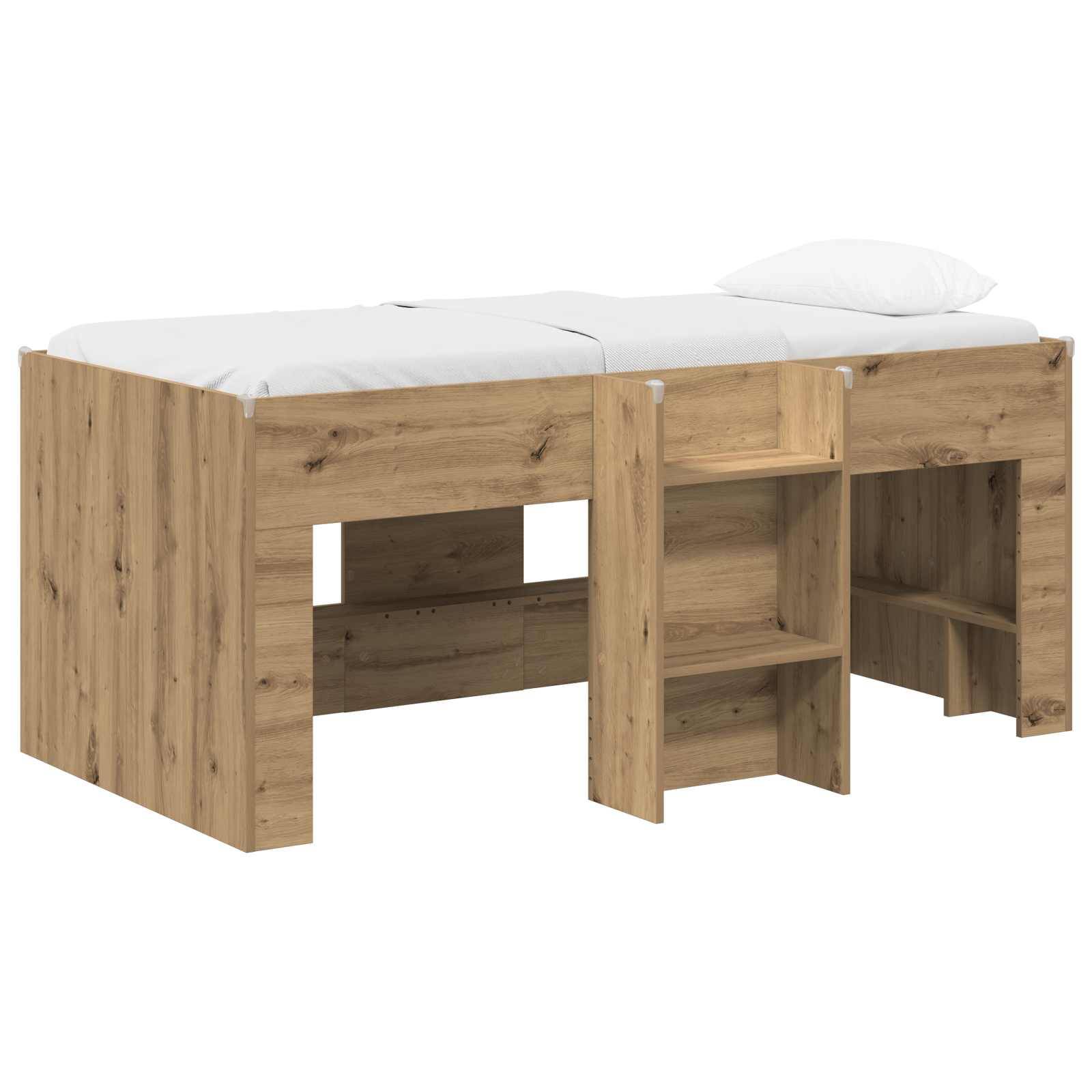 vidaXL Hochbett für Kinder 2 pcs Kunsthandwerk Eiche Holzwerkstoff