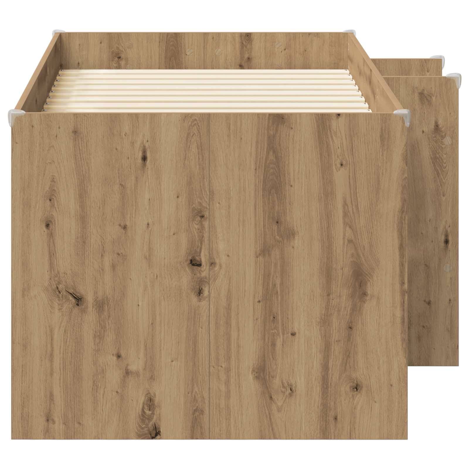 vidaXL Hochbett für Kinder 2 pcs Kunsthandwerk Eiche Holzwerkstoff