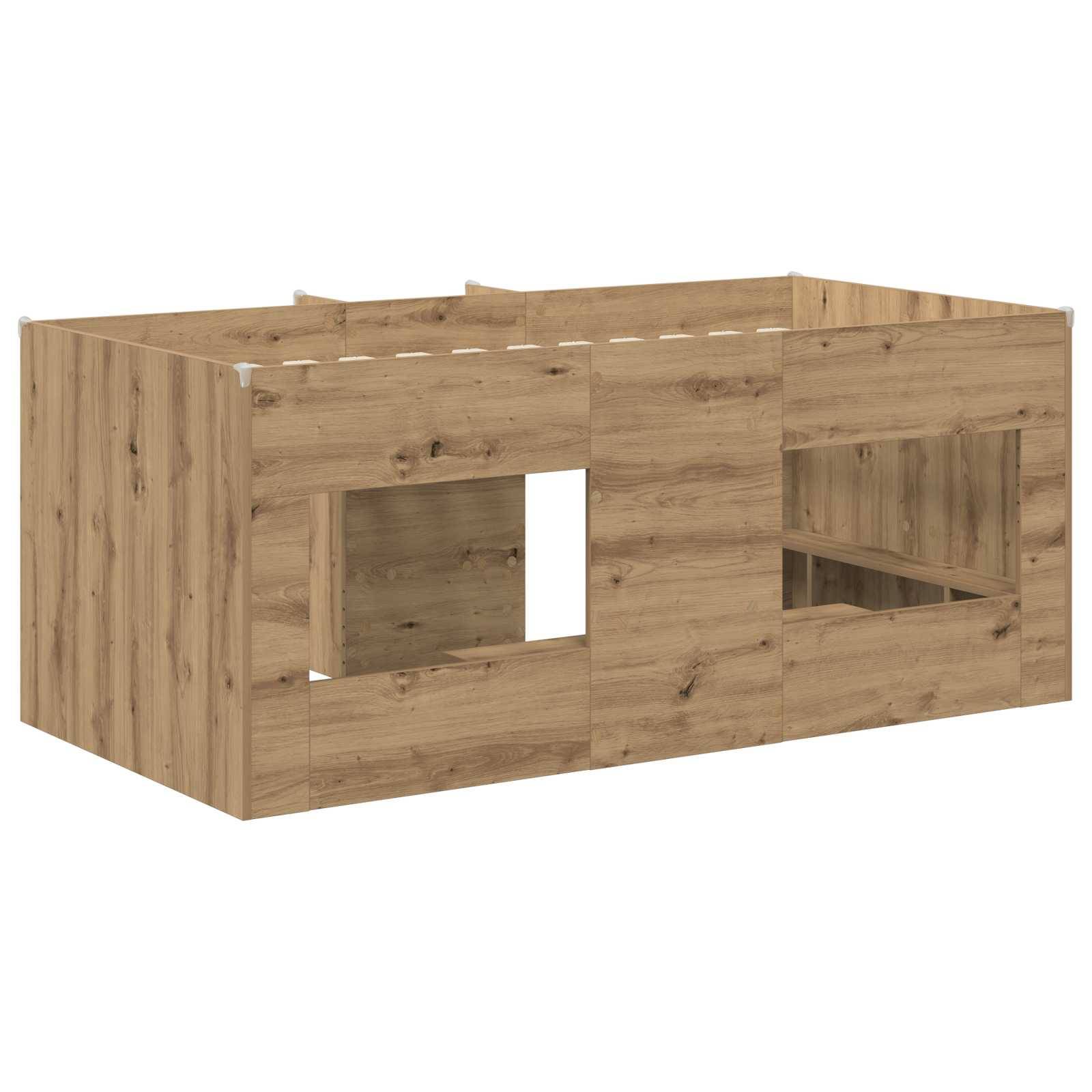 vidaXL Hochbett für Kinder 2 pcs Kunsthandwerk Eiche Holzwerkstoff