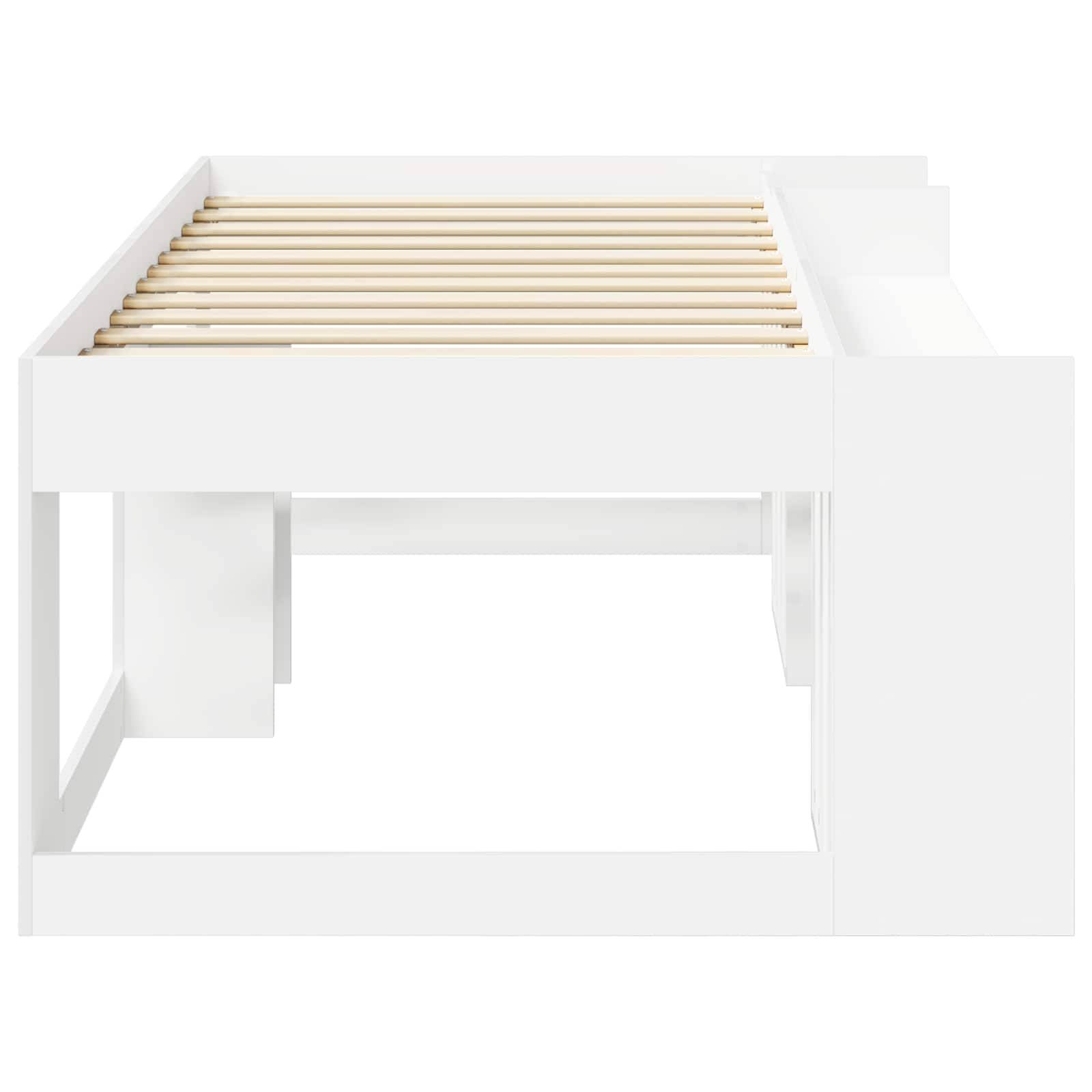 vidaXL Kinderbettgestell mit Stauraum Weiß 98,5 x 200 cm Holzwerkstoff