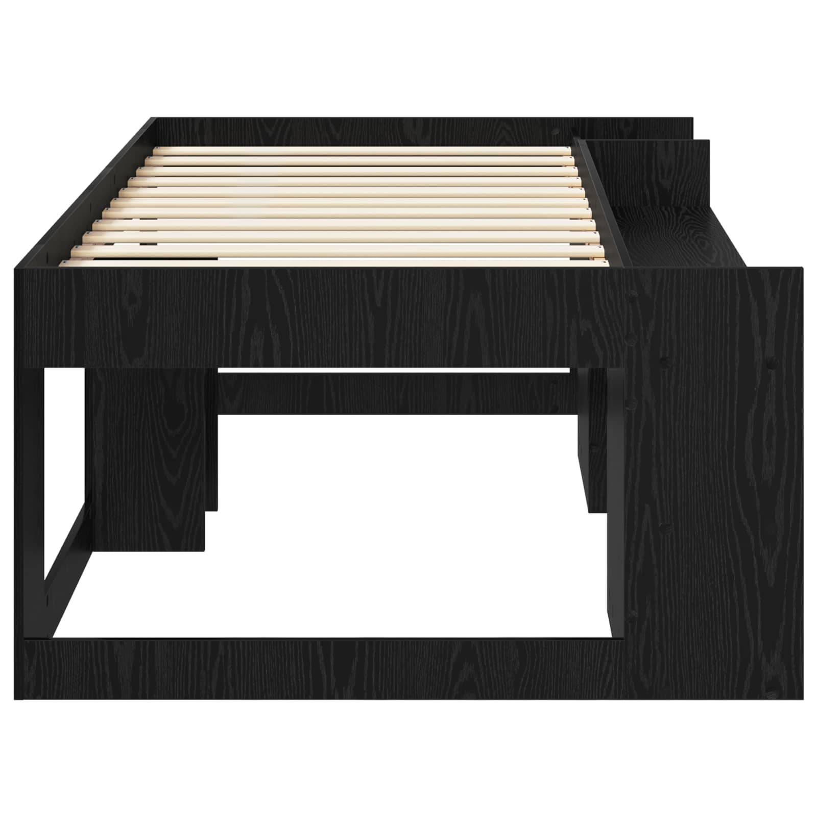 vidaXL Kinderbettgestell mit Stauraum Schwarze Eiche 90 x 200 cm