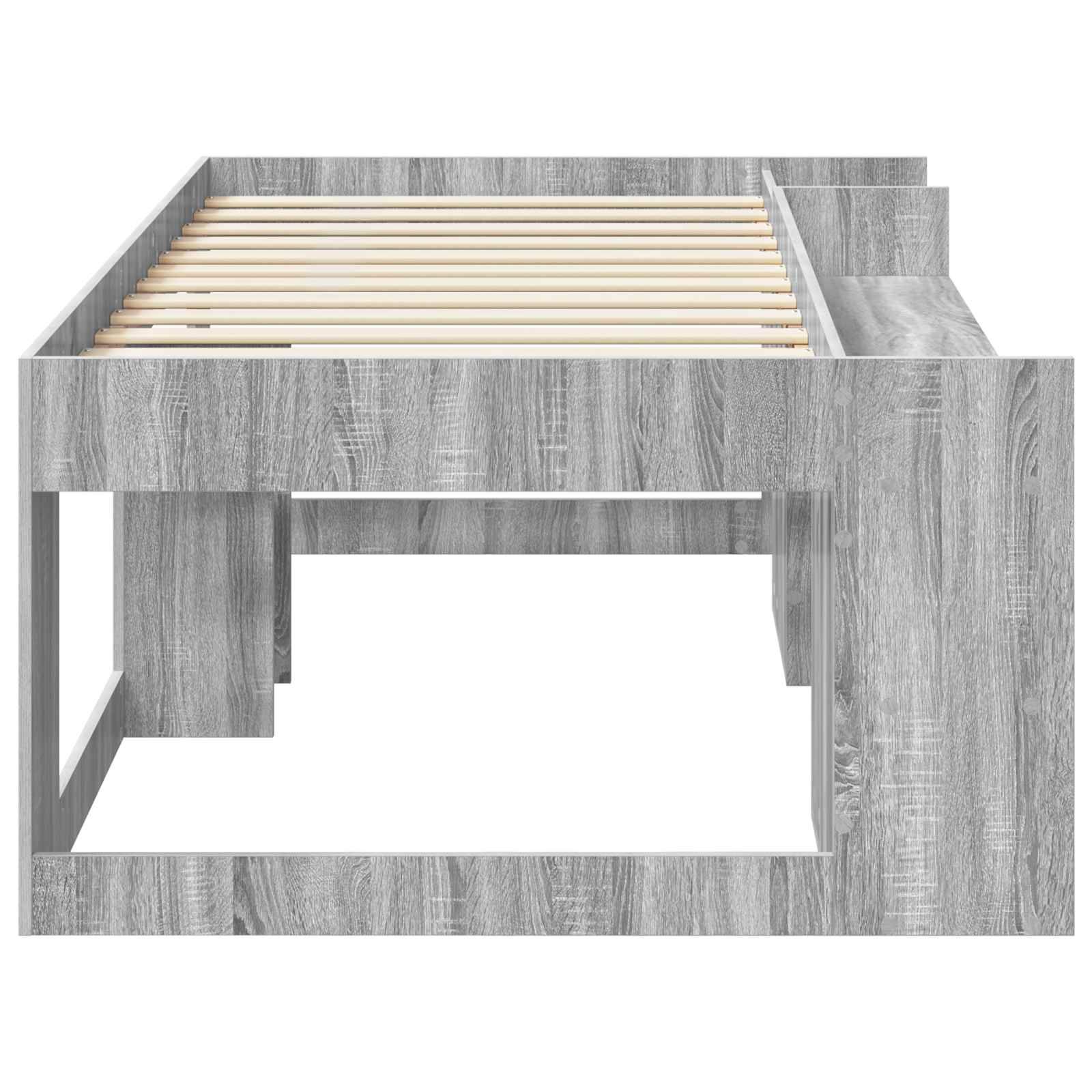 vidaXL Kinderbettgestell mit Stauraum Grau Sonoma 90 x 200 cm