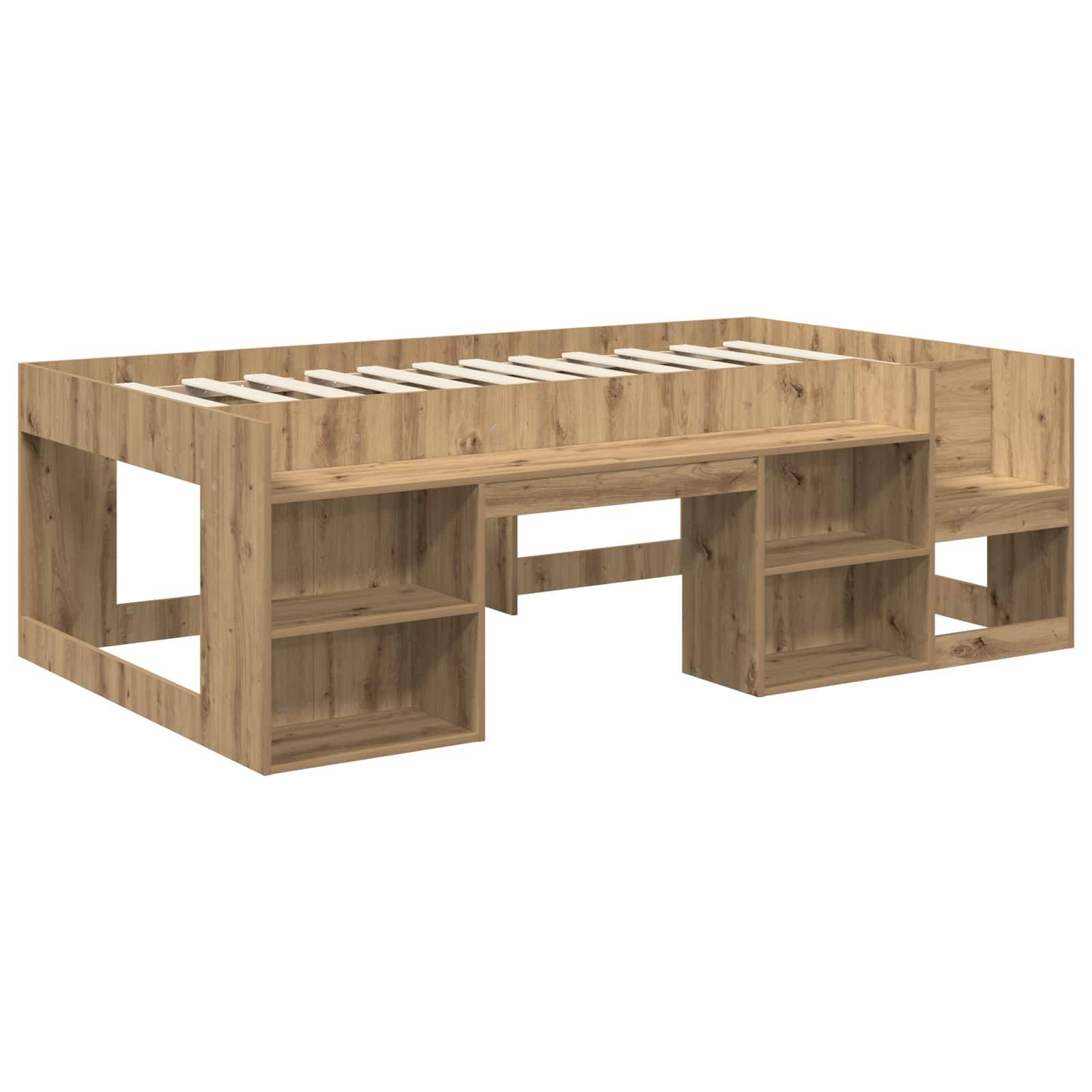 vidaXL Kinderbettgestell mit Stauraum Artisan-Eiche 80 x 200 cm