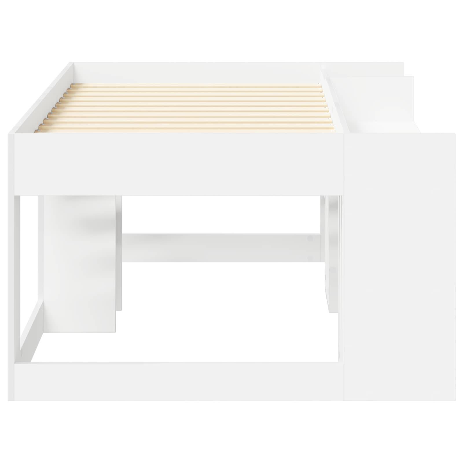 vidaXL Kinderbettgestell mit Stauraum Weiß 80 x 160 cm Holzwerkstoff
