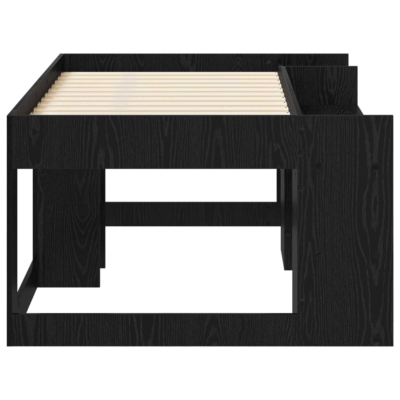 vidaXL Kinderbettgestell mit Stauraum Schwarze Eiche 80 x 160 cm