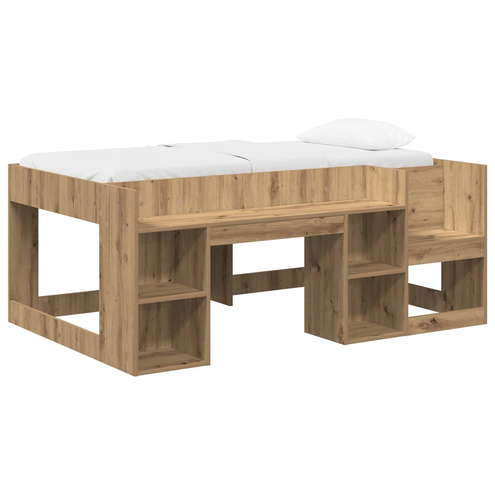 vidaXL Kinderbettgestell mit Stauraum Artisan-Eiche 80 x 160 cm